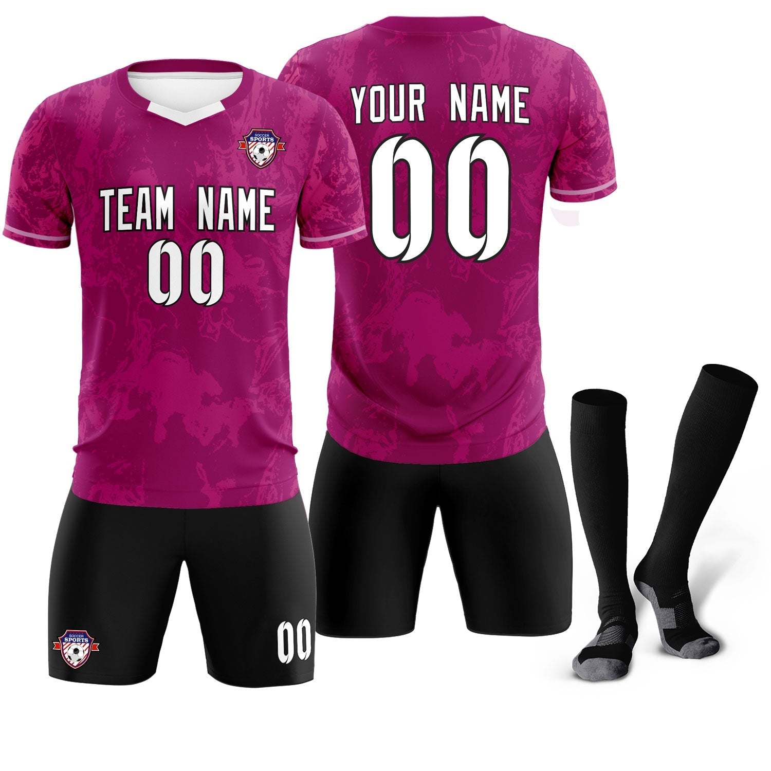 Custom Red Classic Graffiti Pattern Sportswear Soccer Tops/Sets Jersey