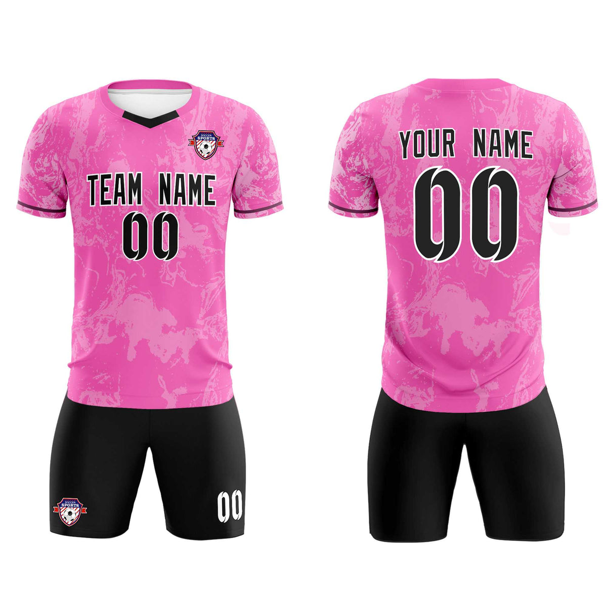 Custom Pink Classic Graffiti Pattern Sportswear Football Kit Jersey