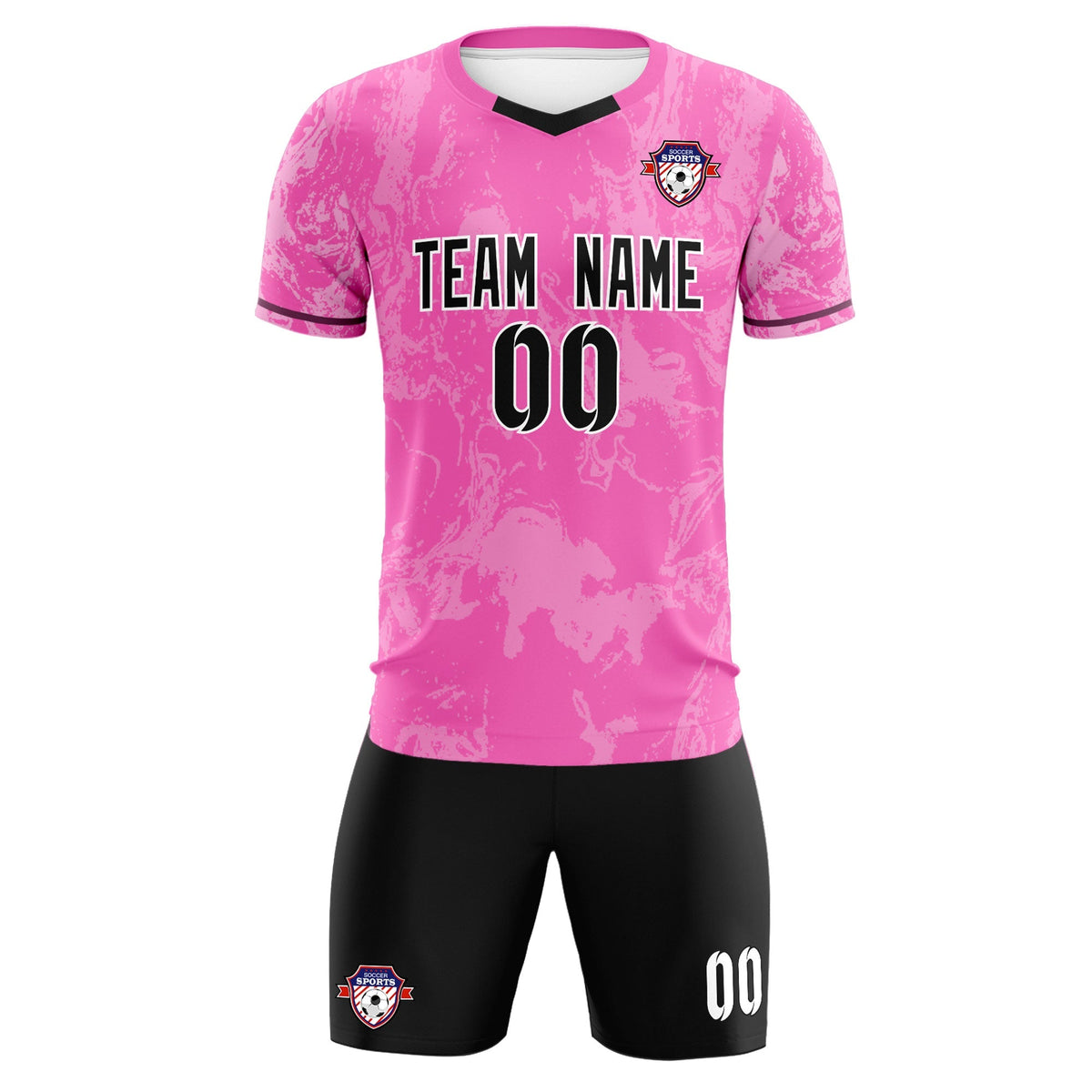 Custom Pink Classic Graffiti Pattern Sportswear Football Kit Jersey