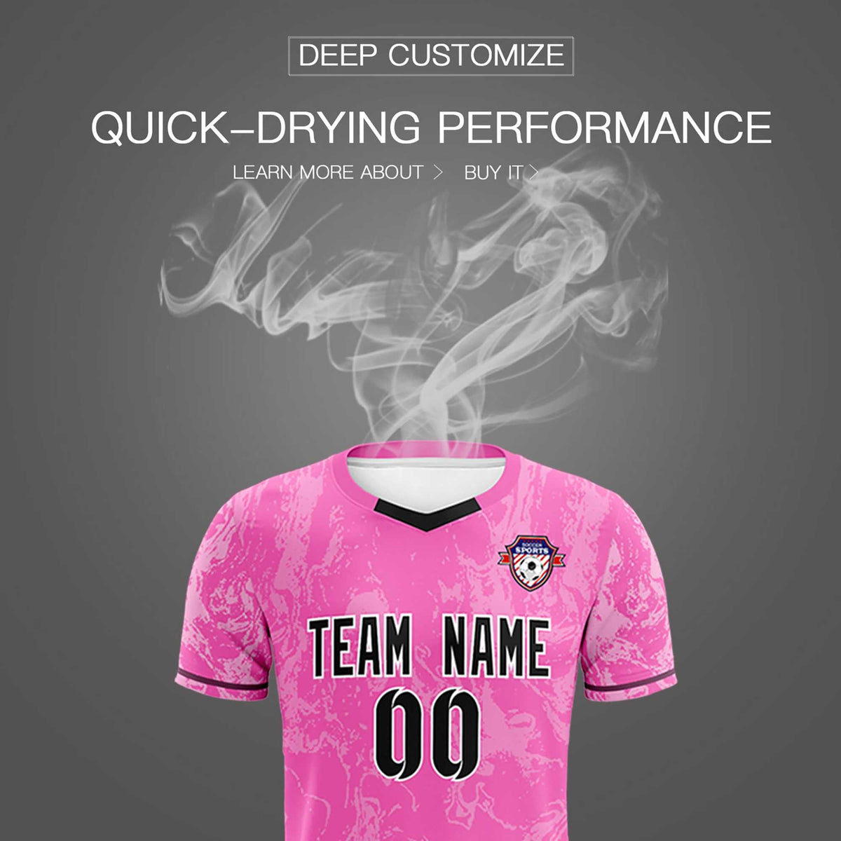 Custom Pink Classic Graffiti Pattern Sportswear Football Kit Jersey