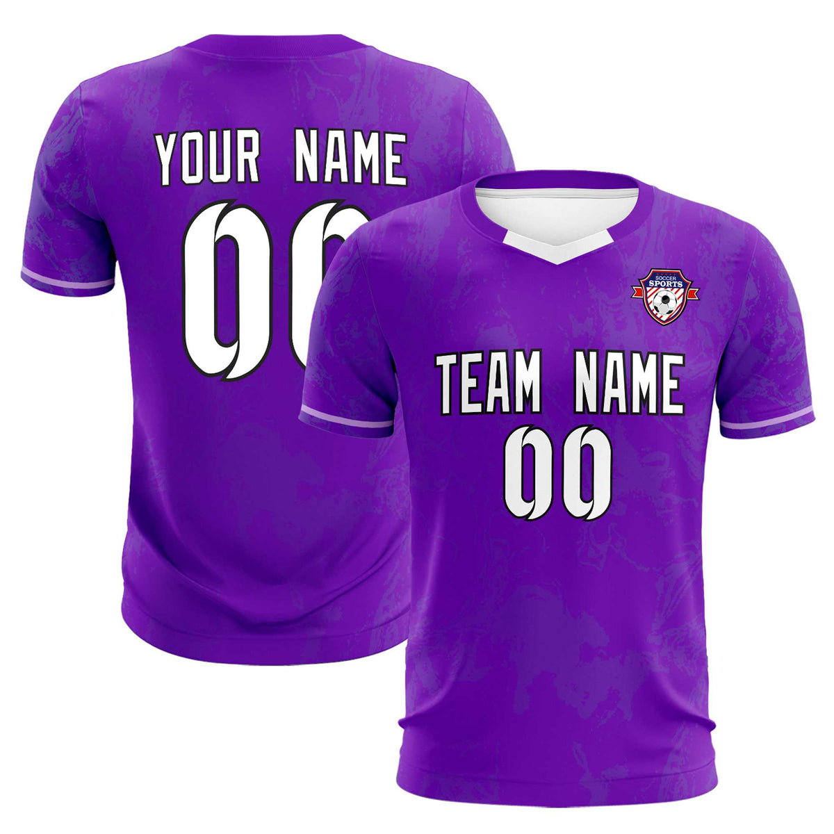 Custom Purple Classic Graffiti Pattern Sportswear Football Kit Jersey