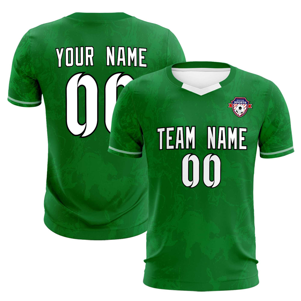 Custom Kelly Green Classic Graffiti Pattern Sportswear Soccer Tops/Sets Jersey