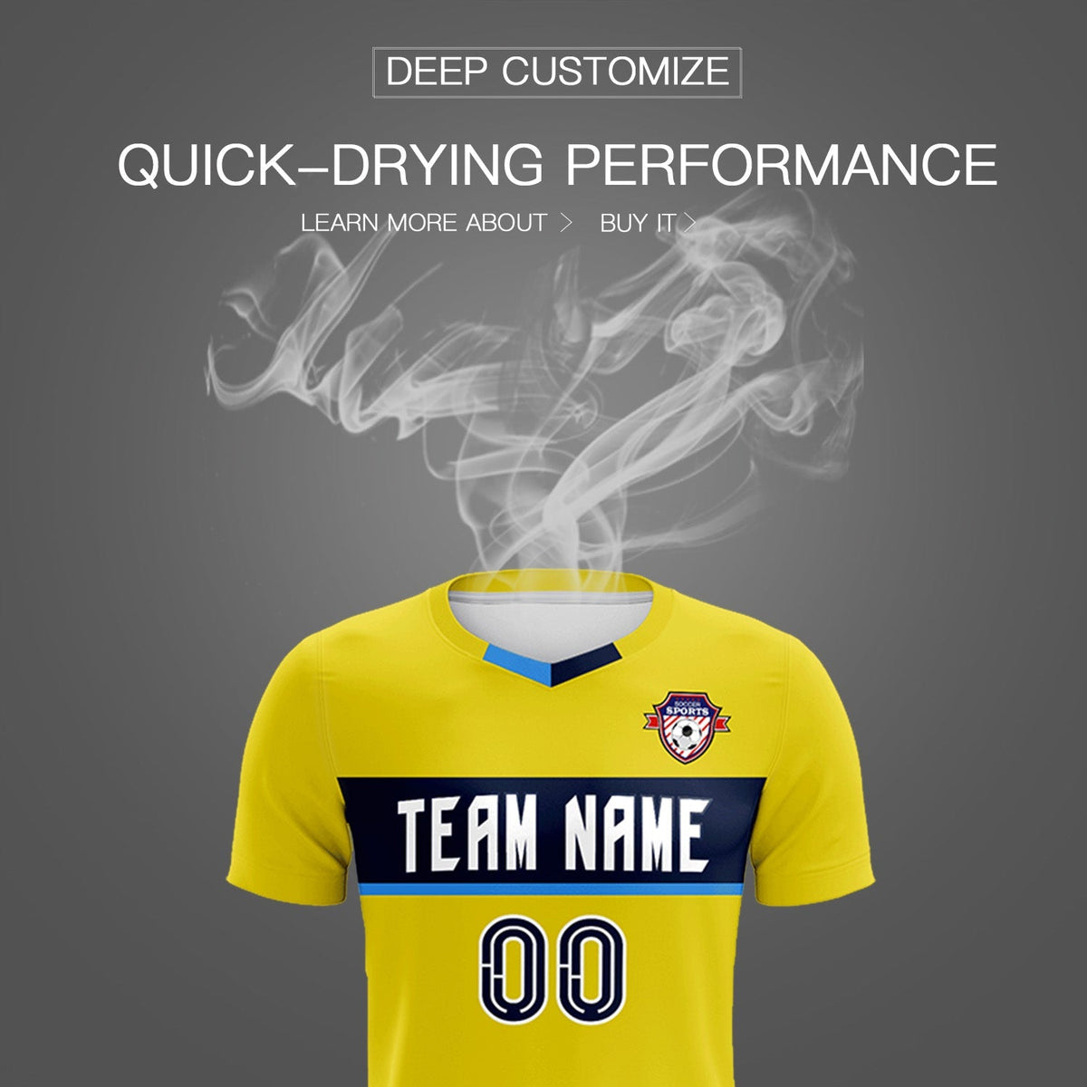 Custom Gold Classic Sports kit Football Shirt Jersey