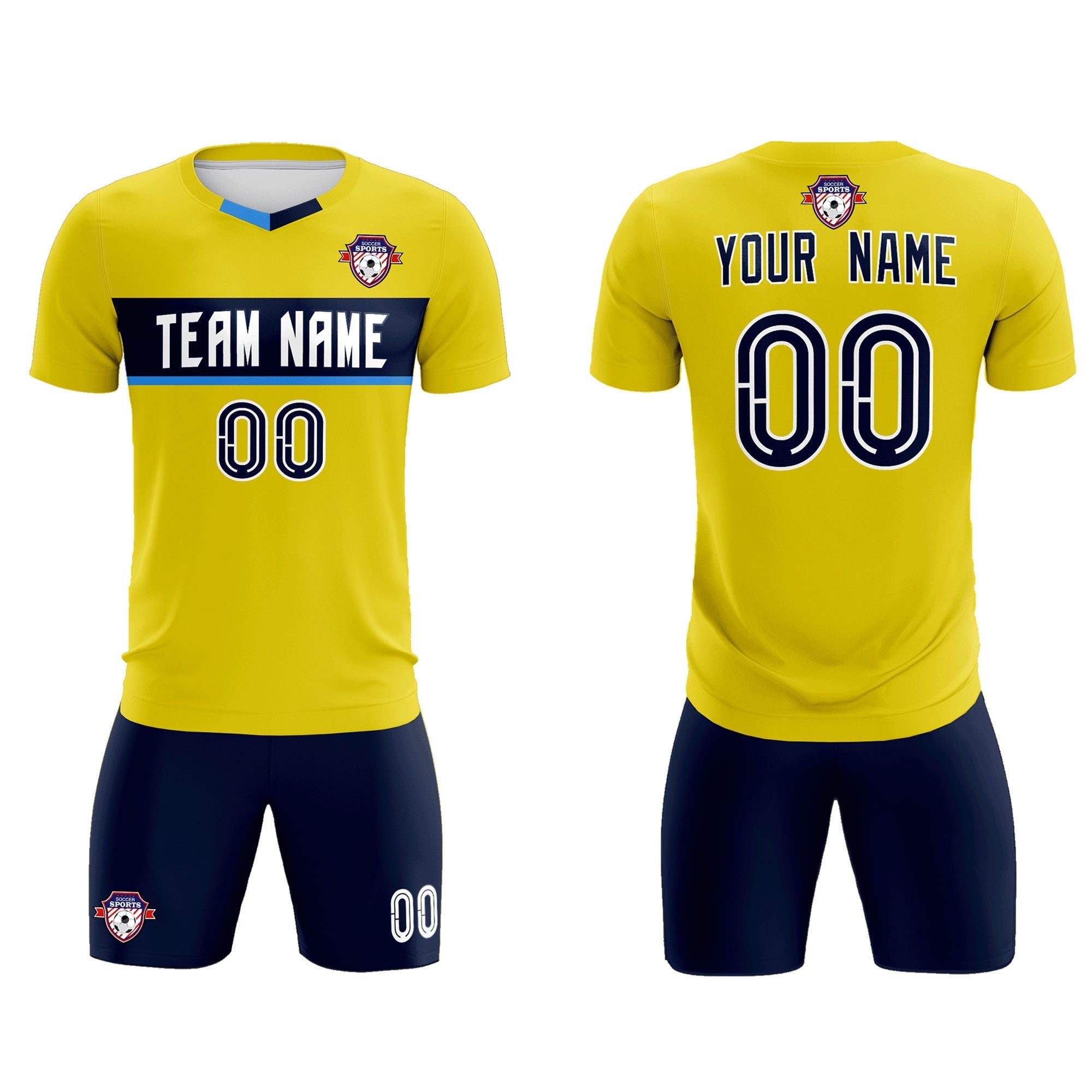 Custom Gold Classic Sports kit Football Shirt Jersey