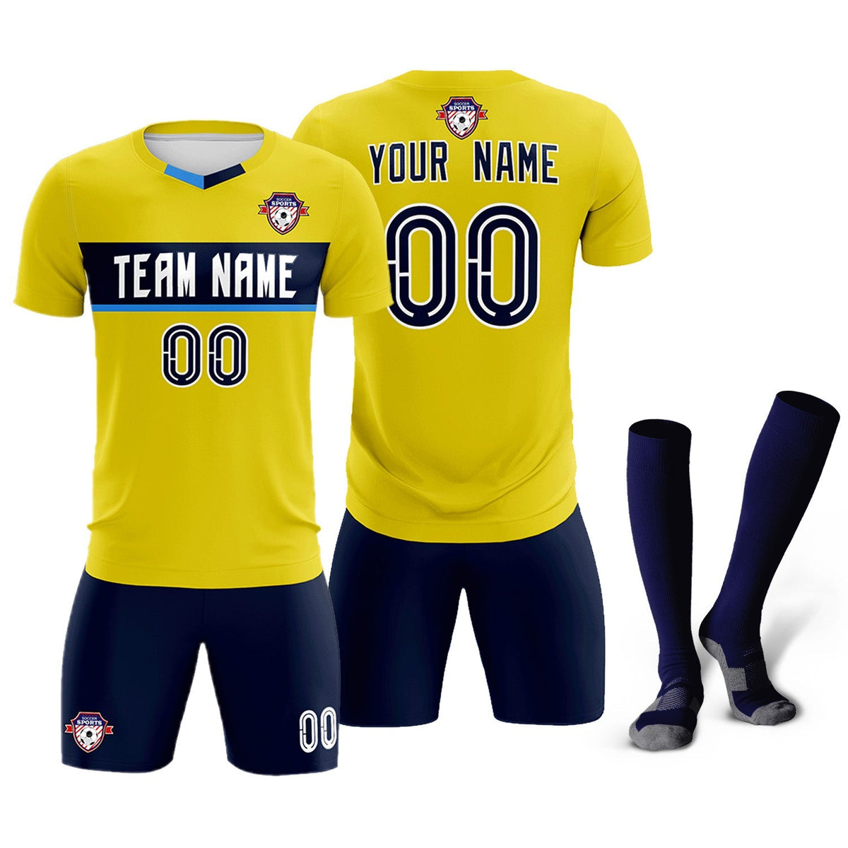 Custom Gold Classic Sports kit Football Shirt Jersey