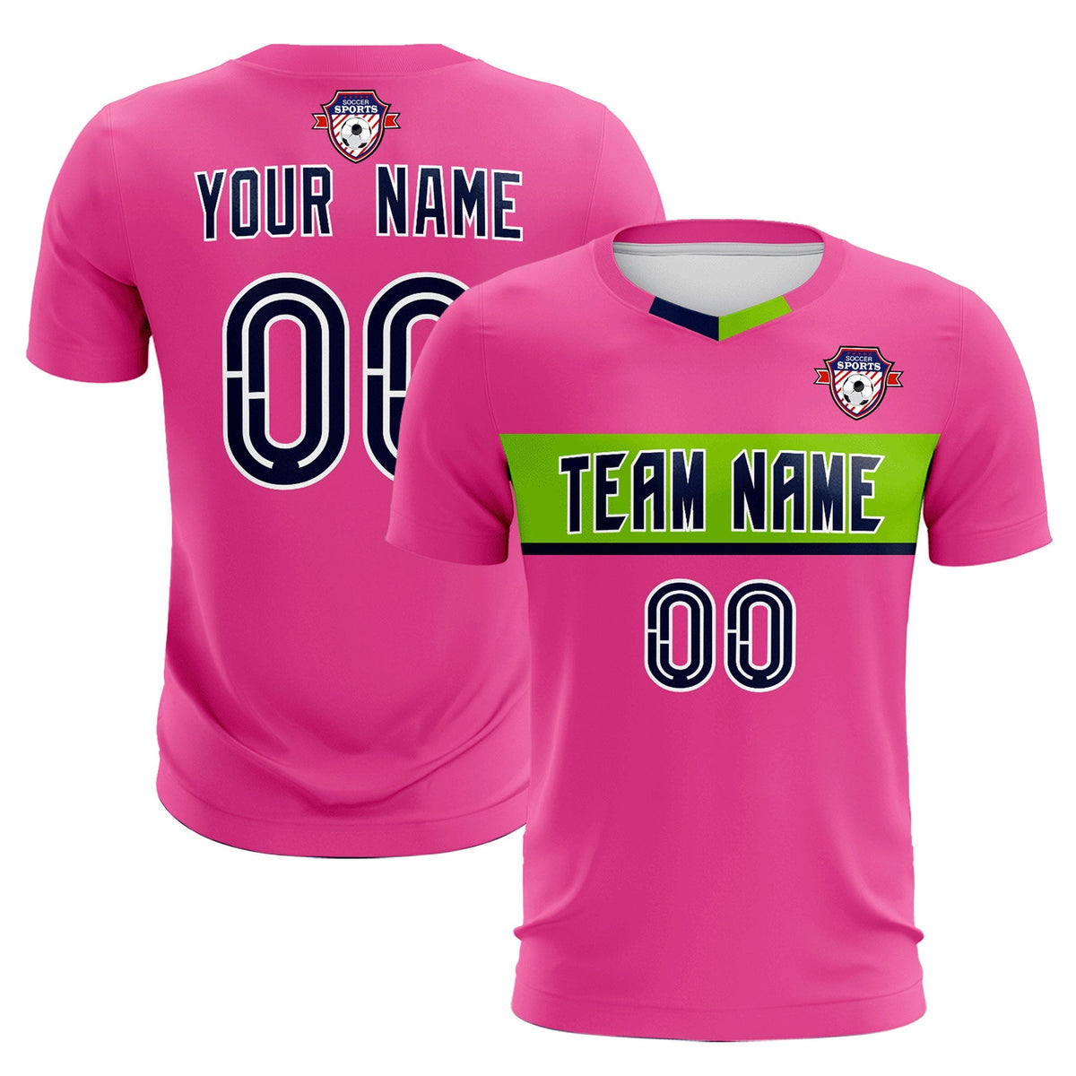 Custom Pink Classic Sports kit Football Shirt Jersey