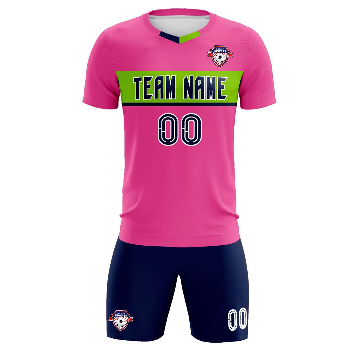 Custom Pink Classic Sports kit Football Shirt Jersey