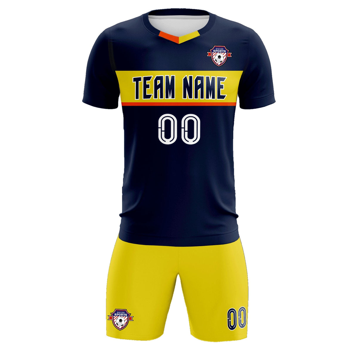 Custom Navy Classic Sports kit Football Shirt Jersey