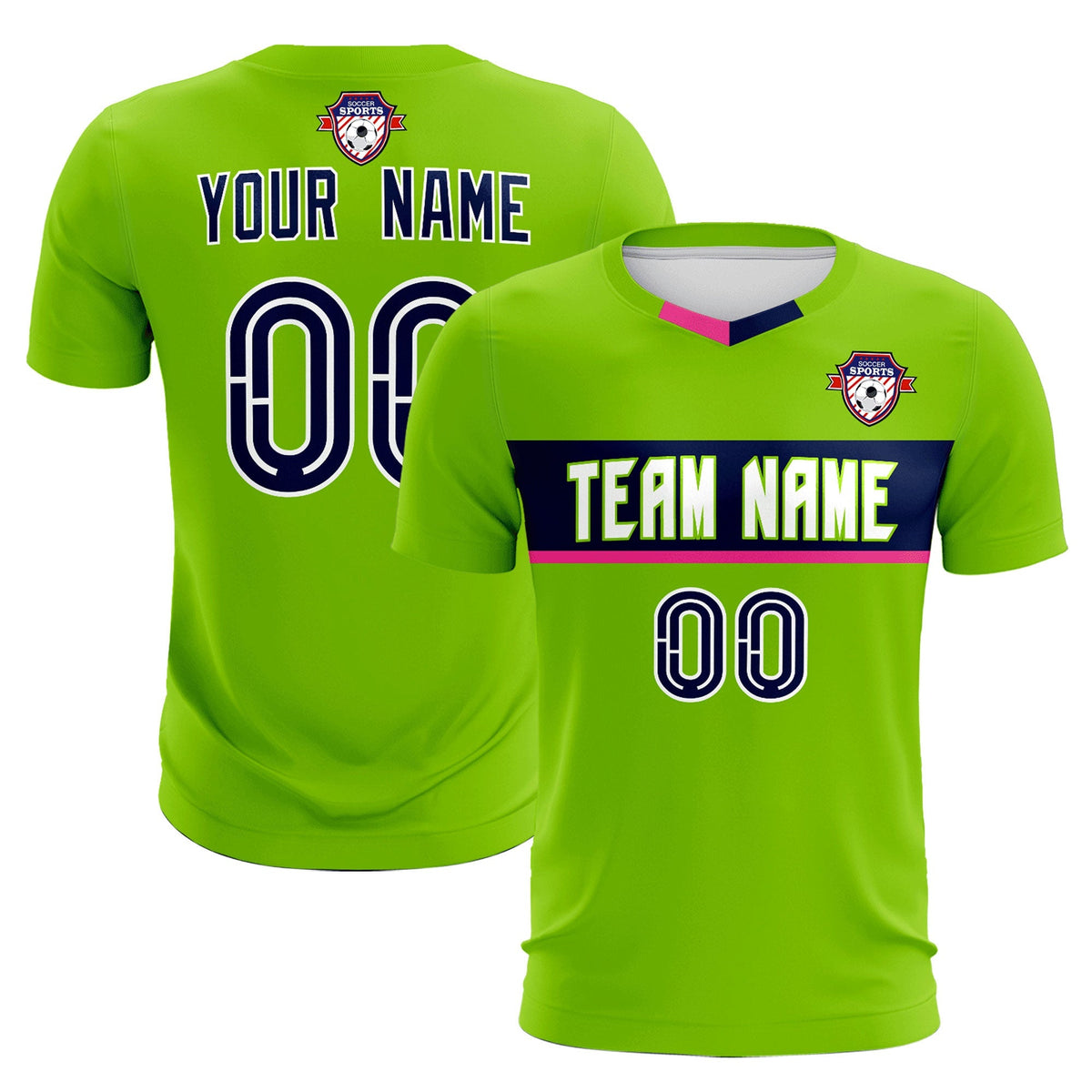 Custom Neon Green Classic Sports kit Football Shirt Jersey