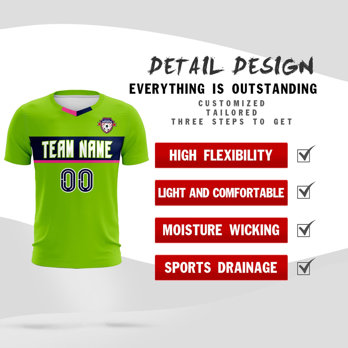 Custom Neon Green Classic Sports kit Football Shirt Jersey