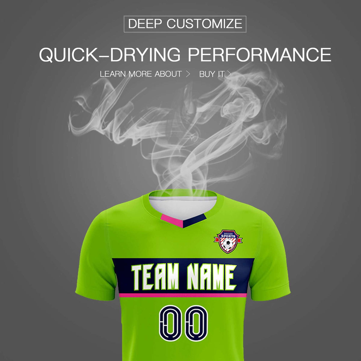 Custom Neon Green Classic Sports kit Football Shirt Jersey