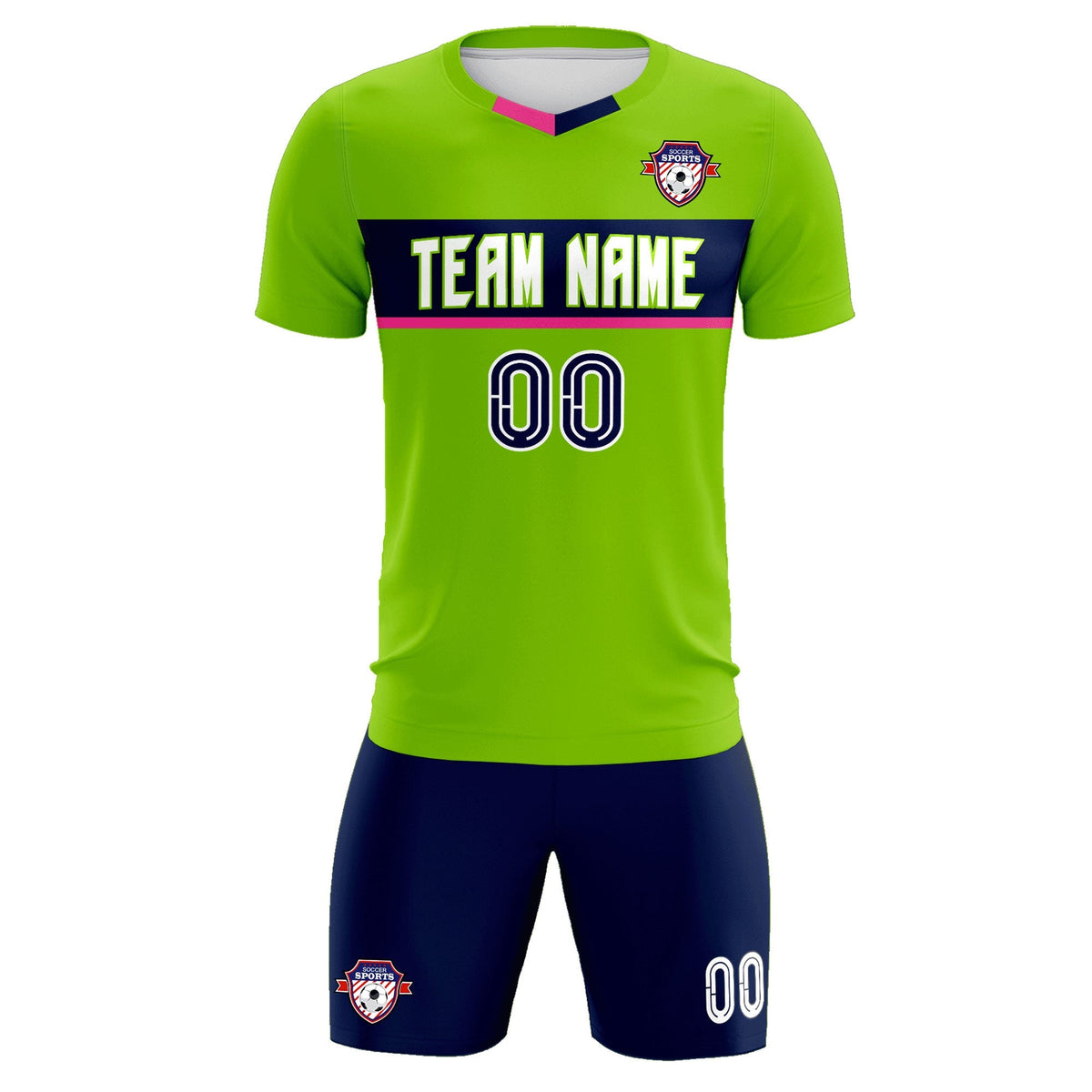 Custom Neon Green Classic Sports kit Football Shirt Jersey