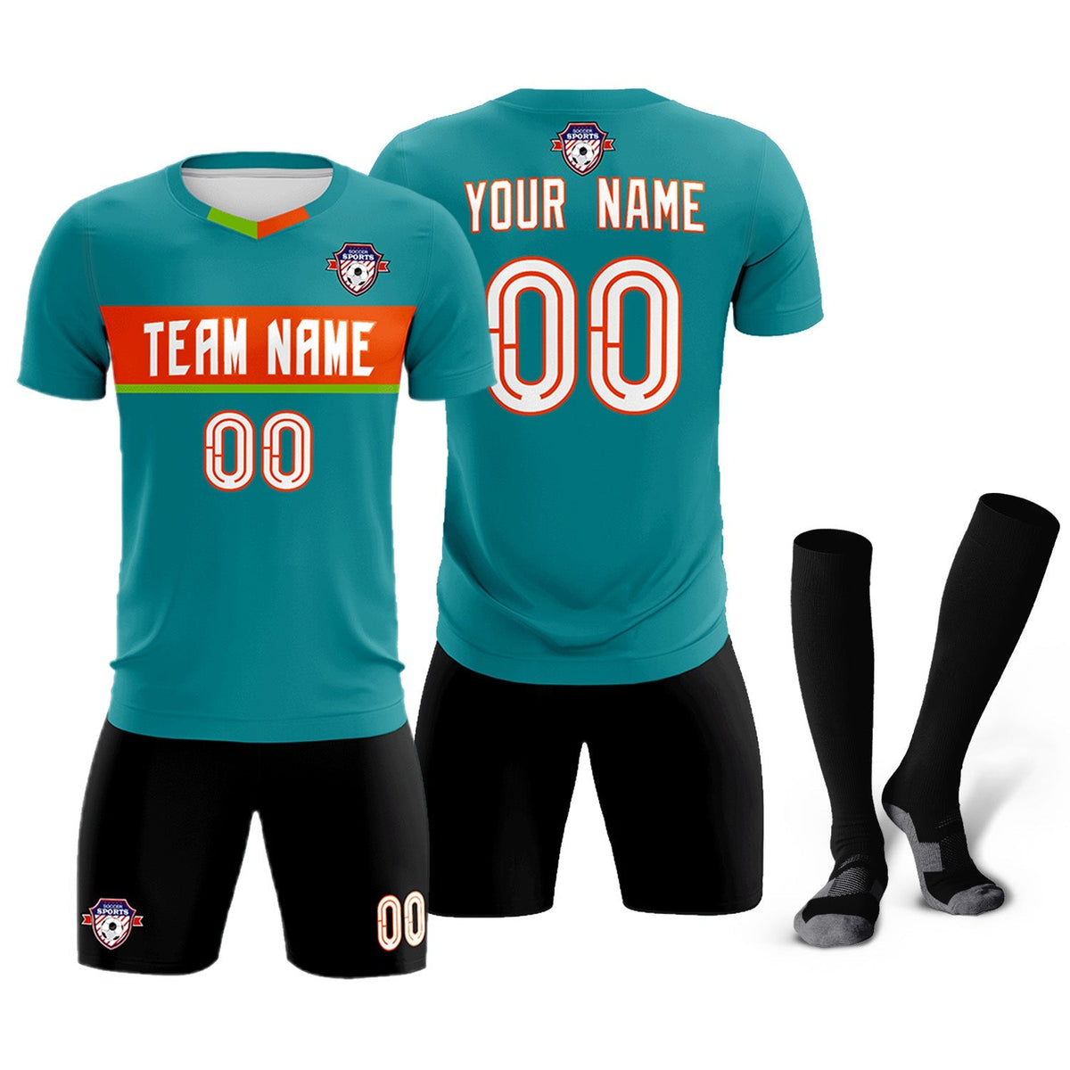 Custom Aqua Classic Sports kit Football Shirt Jersey