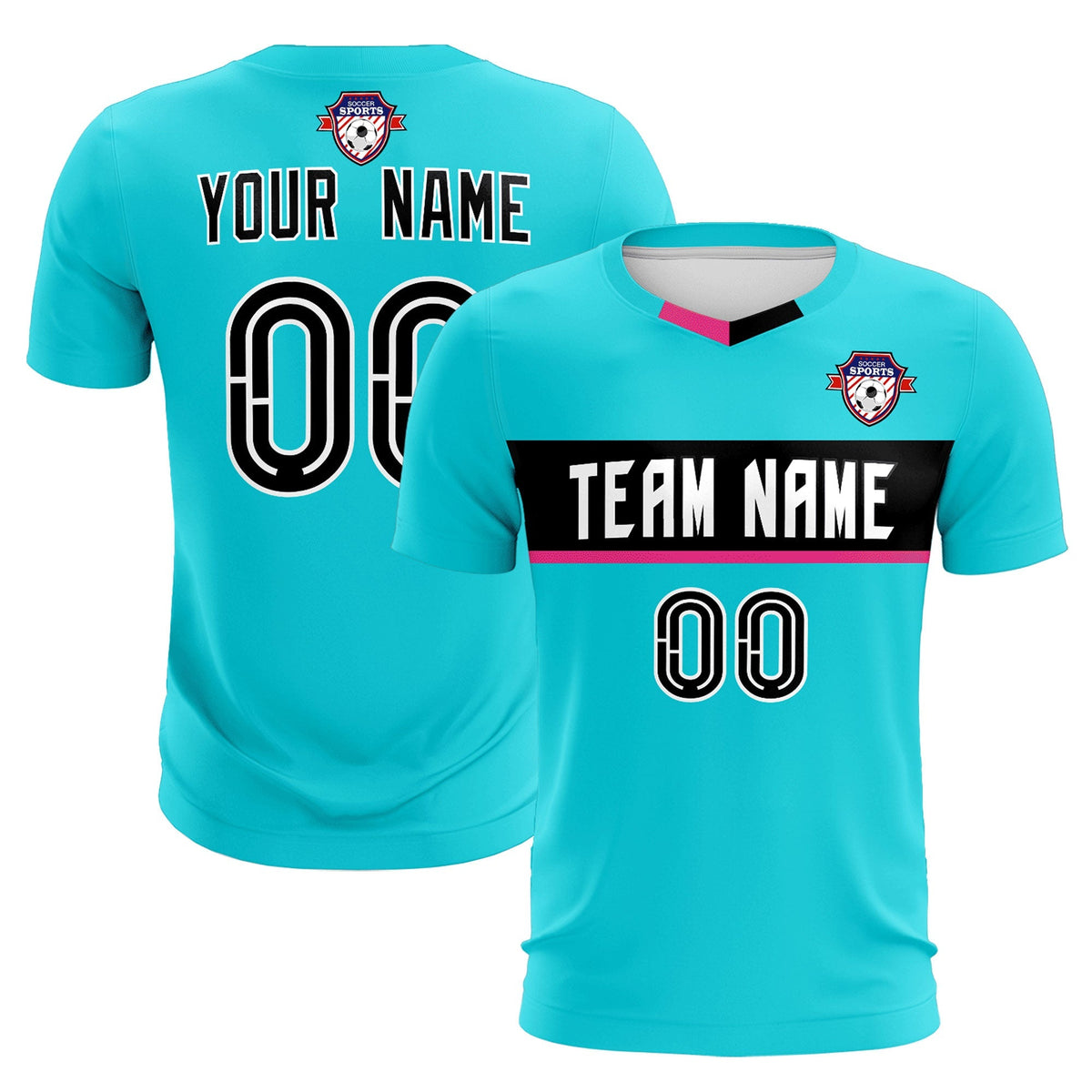 Custom Sky Blue Classic Sports kit Football Shirt Jersey