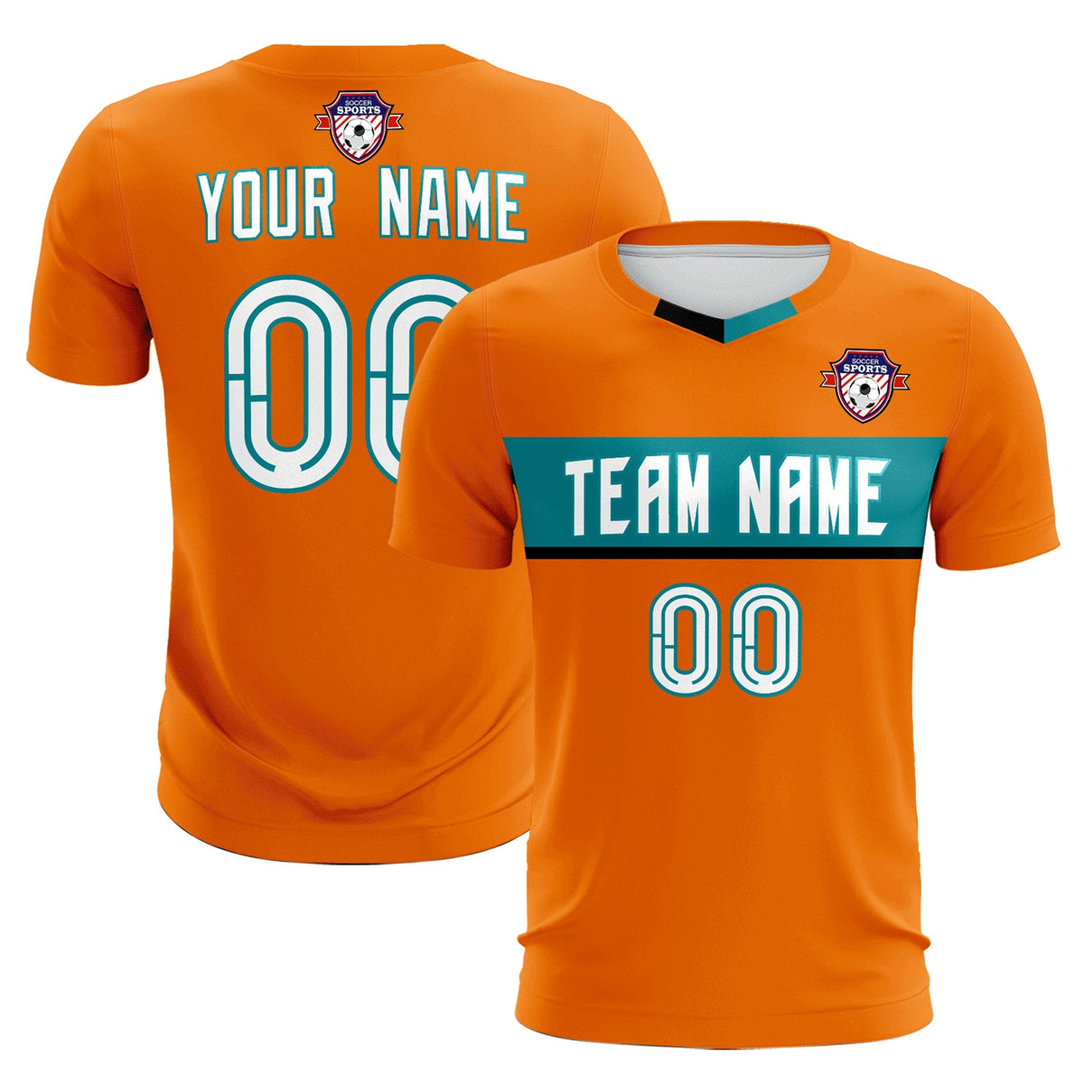 Custom Orange Classic Sports kit Football Shirt Jersey