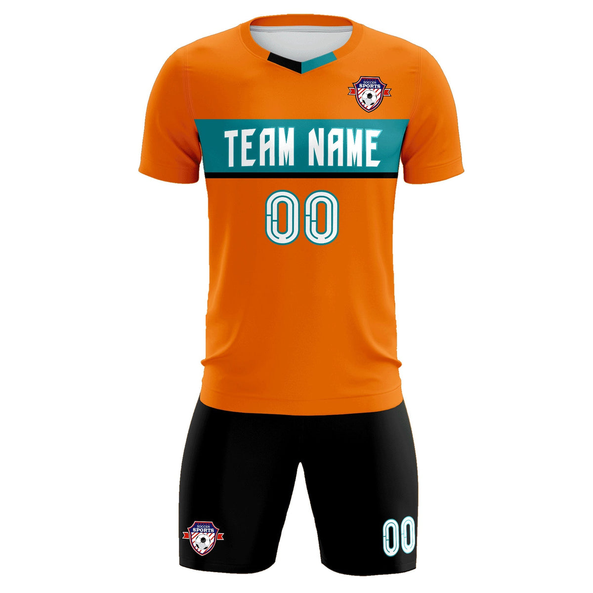 Custom Orange Classic Sports kit Football Shirt Jersey