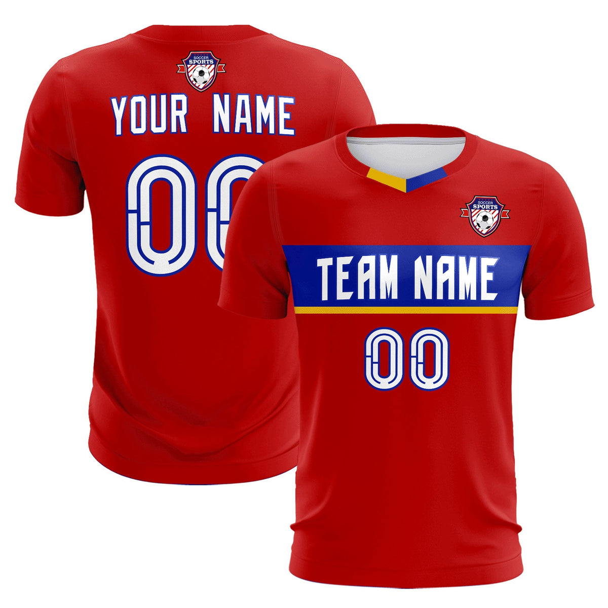 Custom Red Classic Sports Sets Soccer Shirt Jersey