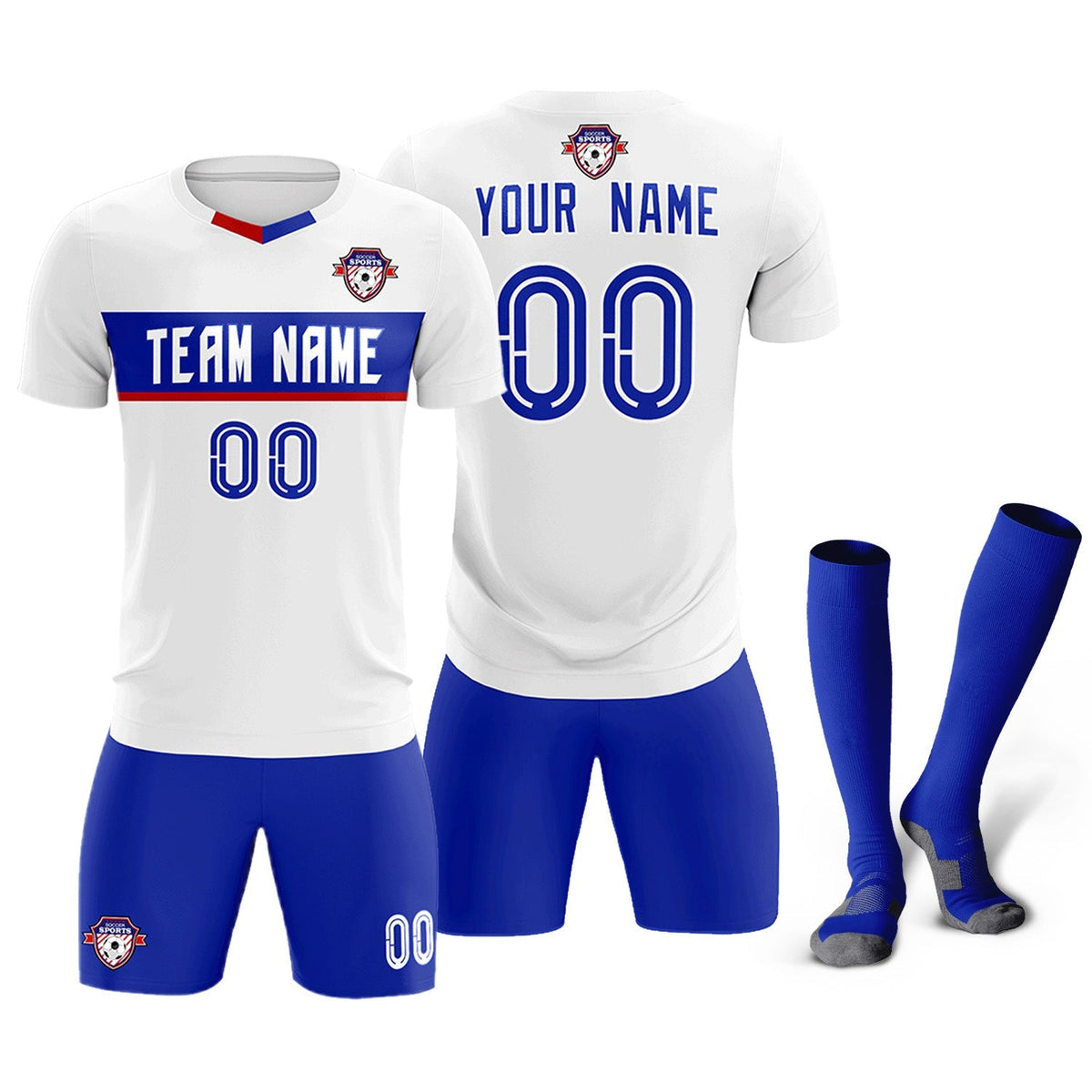 Custom White Classic Sports kit Football Shirt Jersey