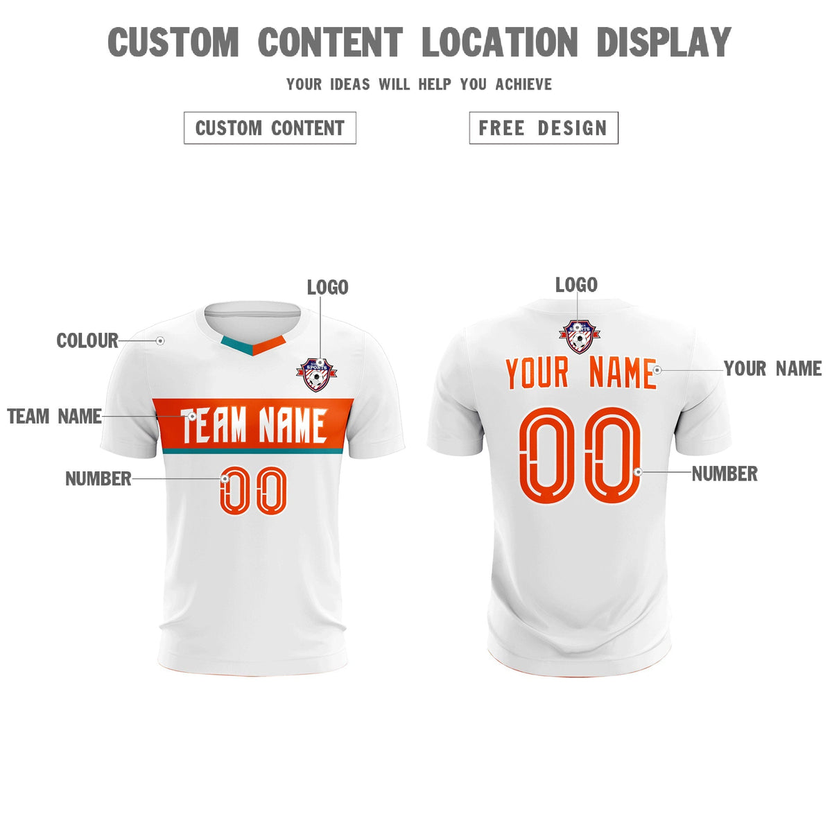 Custom White Classic Sports kit Football Shirt Jersey