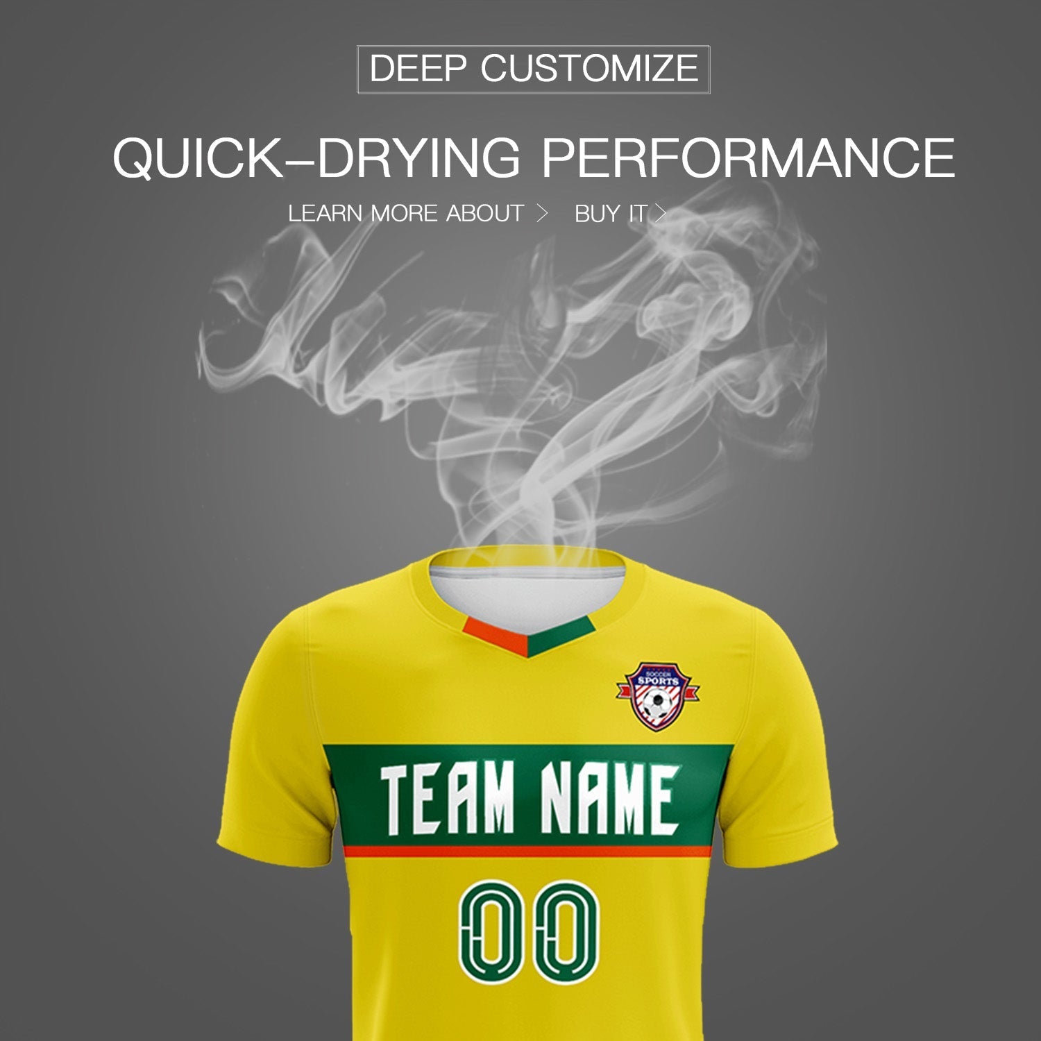 Custom Gold Classic Sports kit Football Shirt Jersey