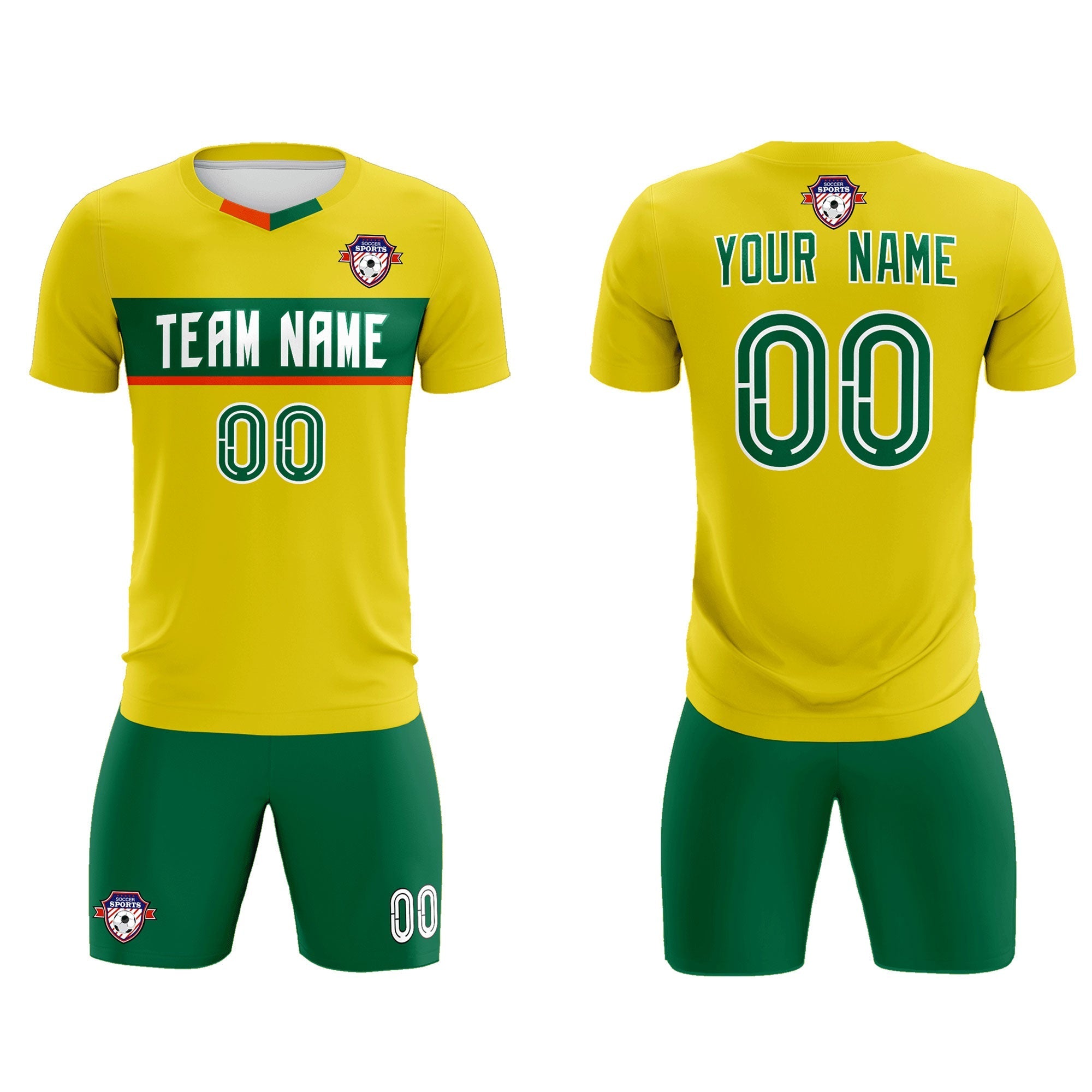 Custom Gold Classic Sports kit Football Shirt Jersey