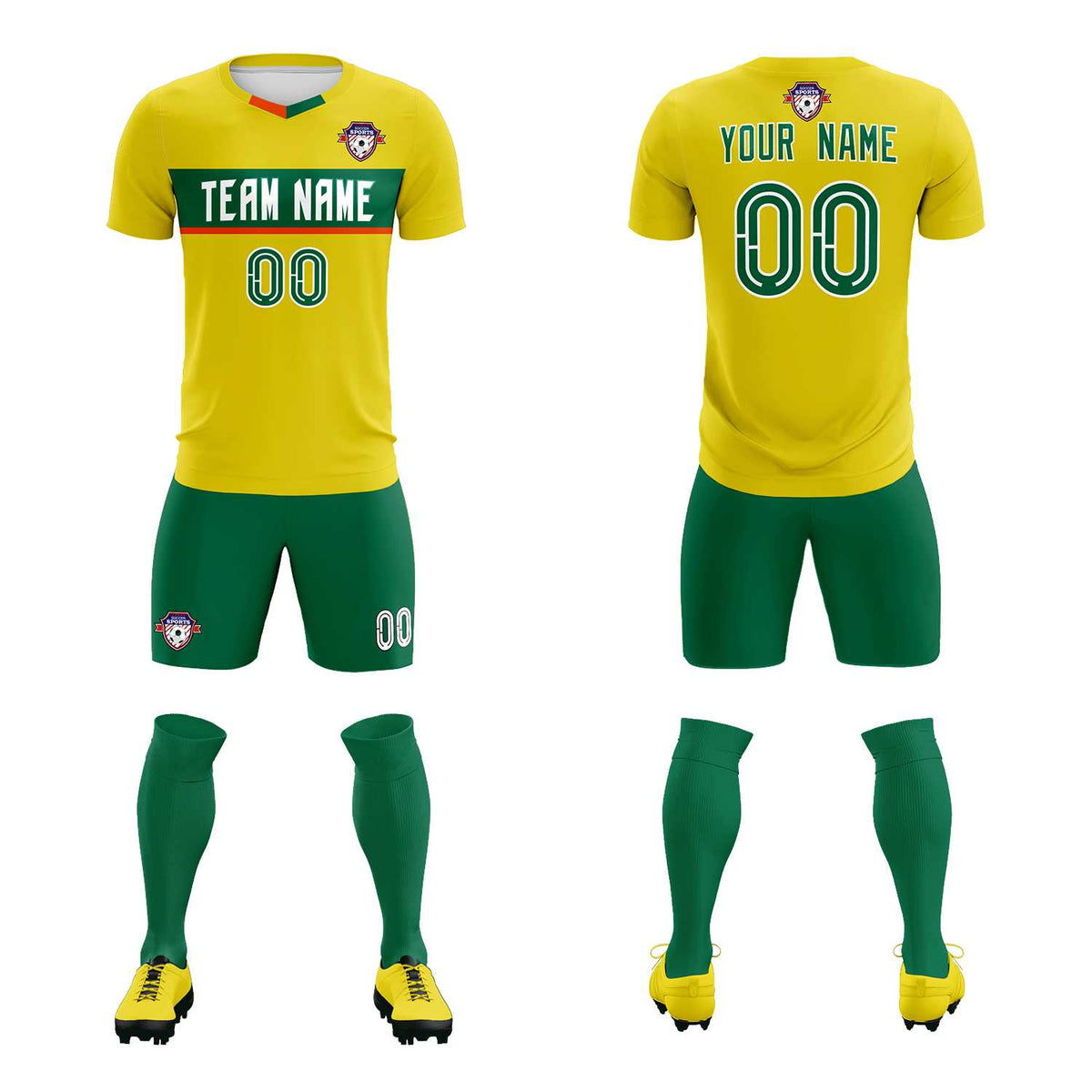 Custom Gold Classic Sports kit Football Shirt Jersey