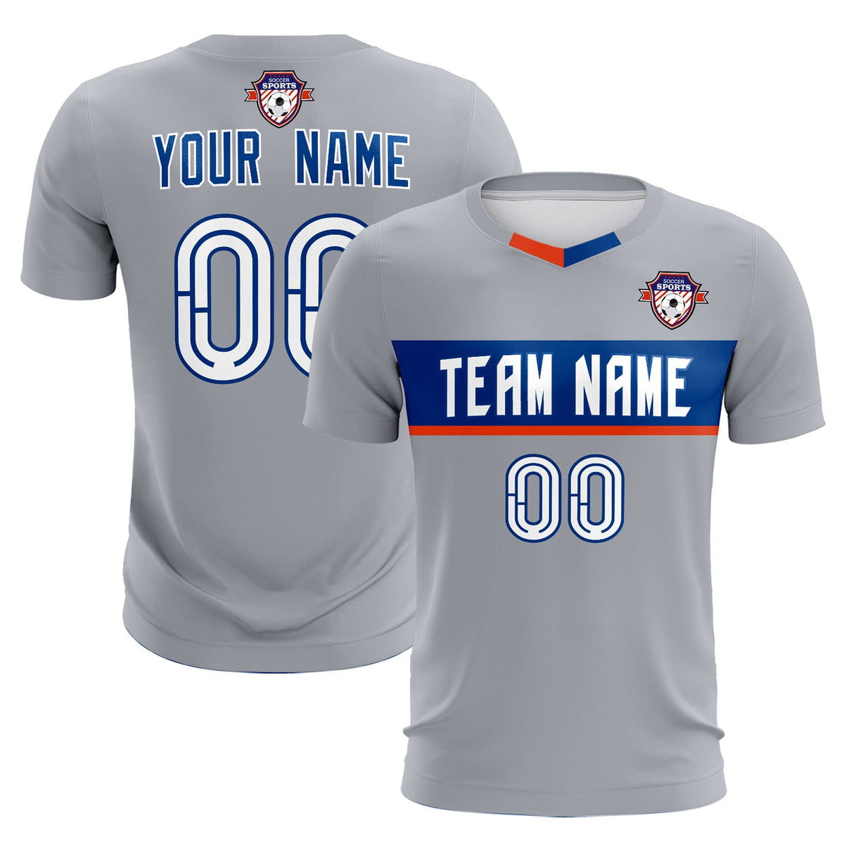 Custom Gray Classic Sports kit Football Shirt Jersey