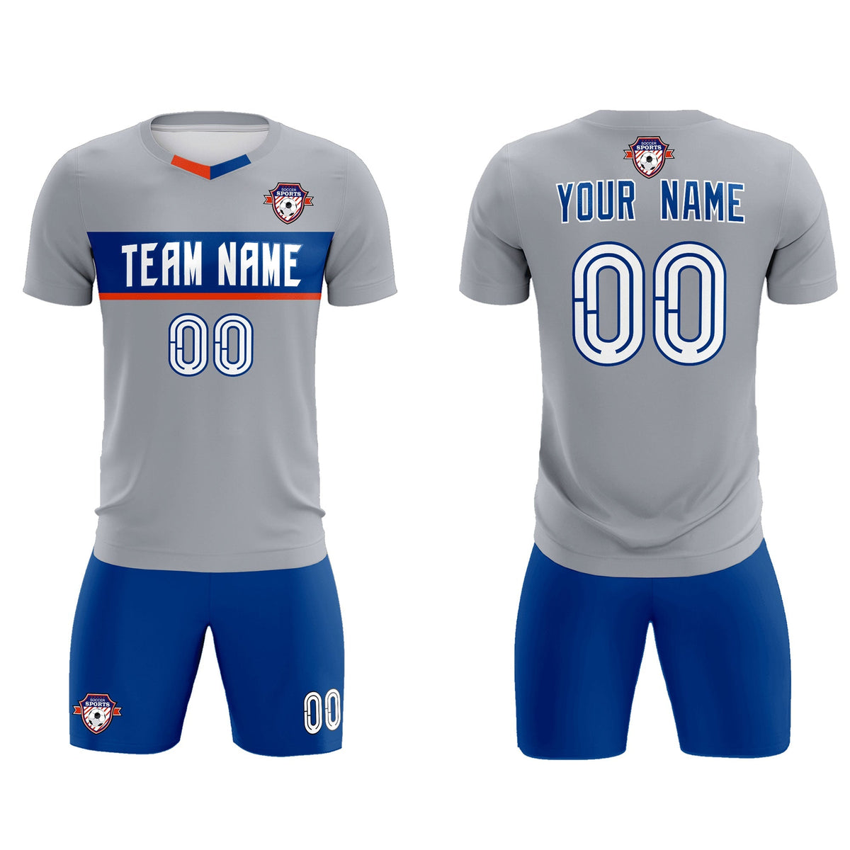 Custom Gray Classic Sports kit Football Shirt Jersey
