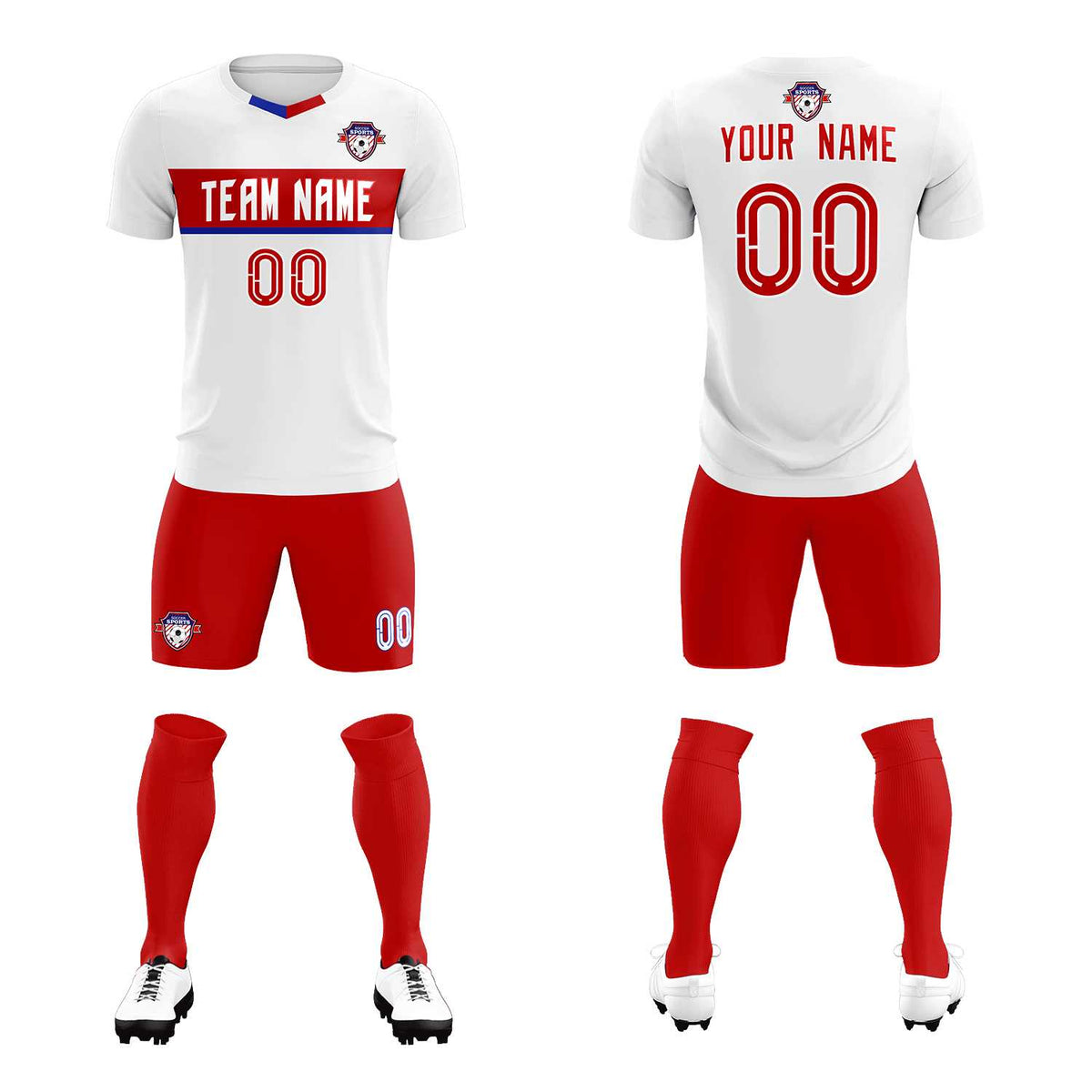 Custom White Classic Sports kit Football Shirt Jersey