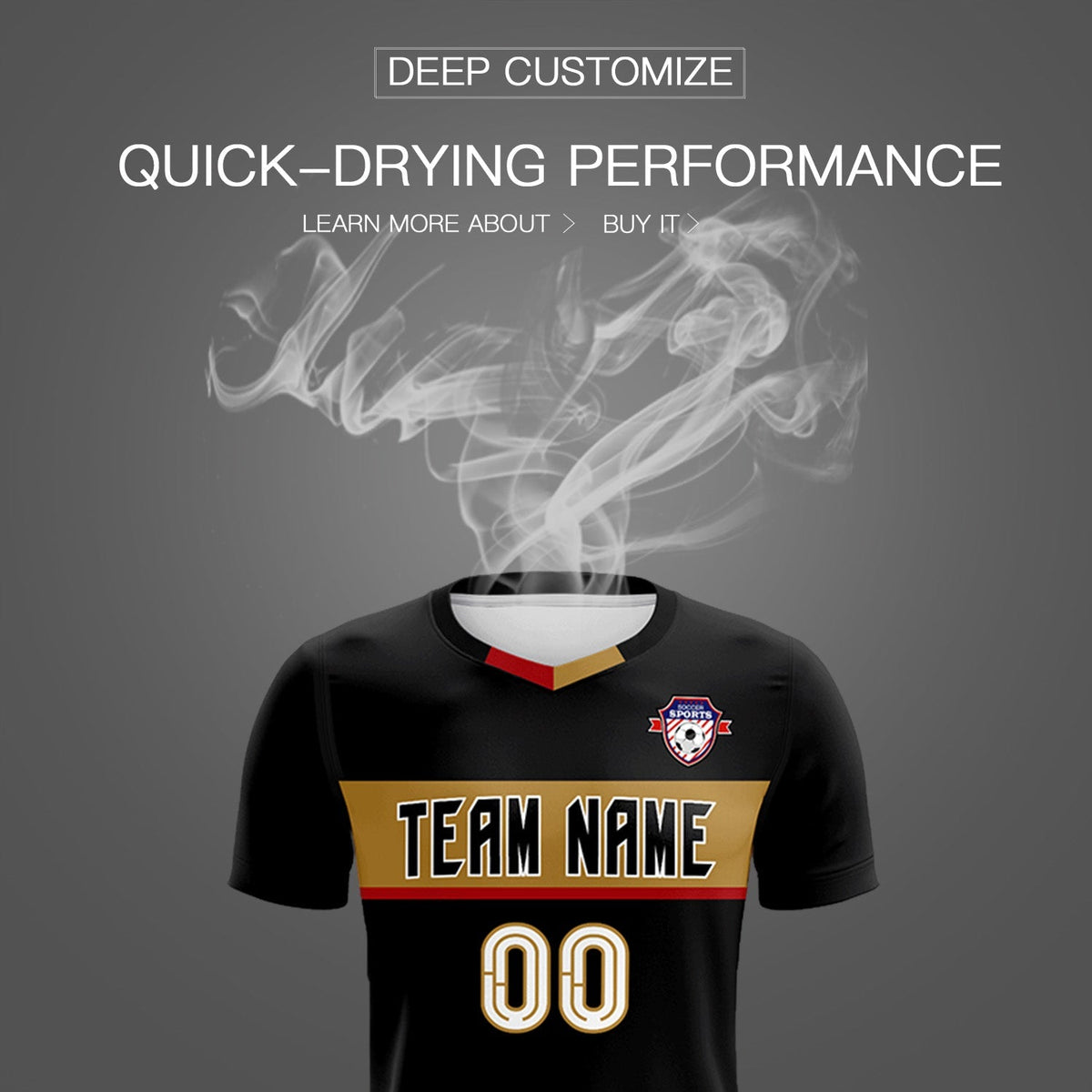 Custom Black Classic Sports Sets Soccer Shirt Jersey