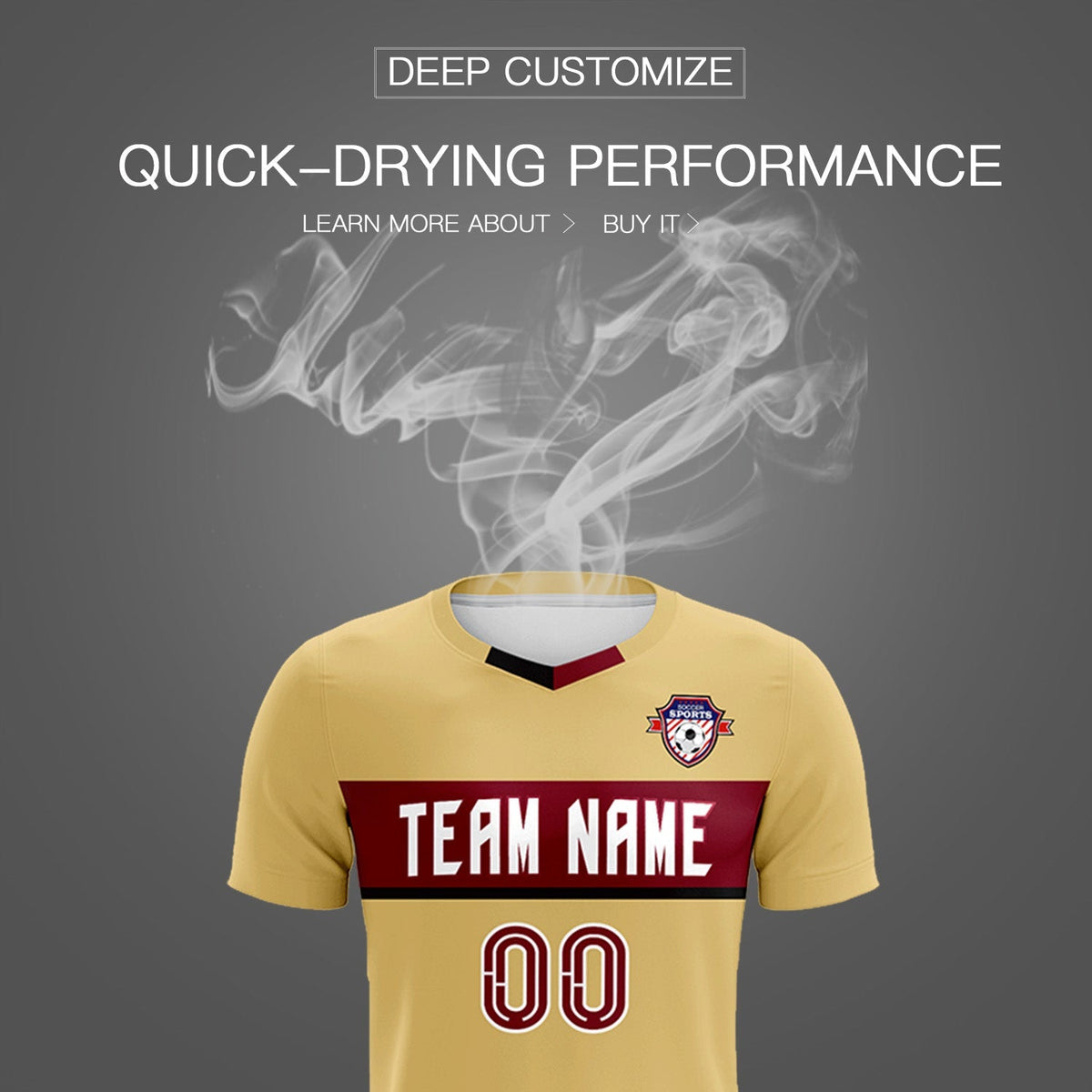 Custom Khaki Classic Sports kit Football Shirt Jersey