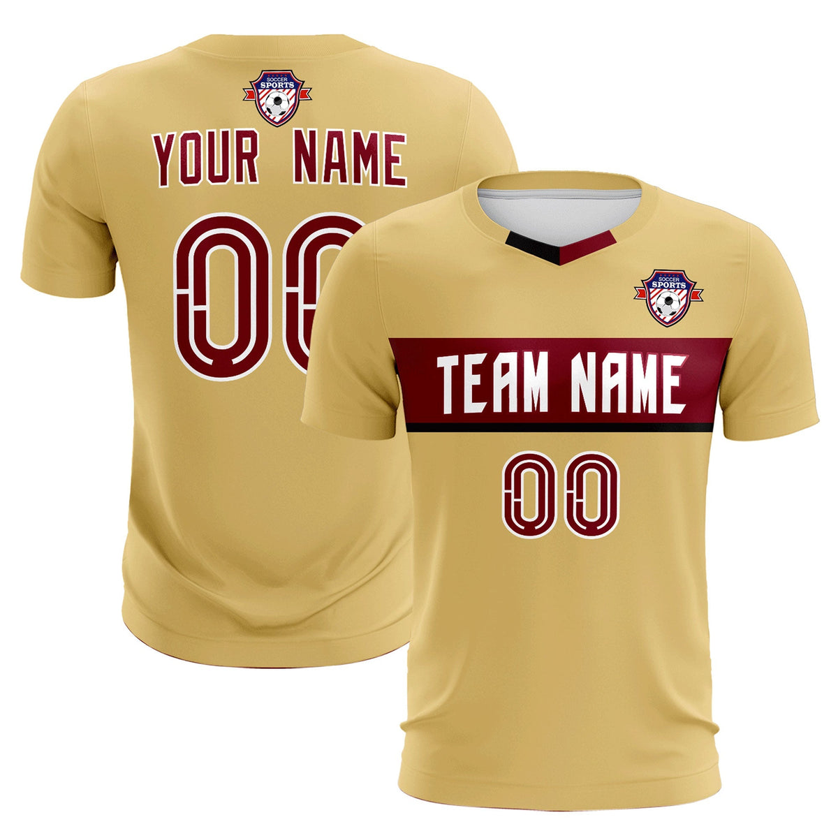 Custom Khaki Classic Sports kit Football Shirt Jersey