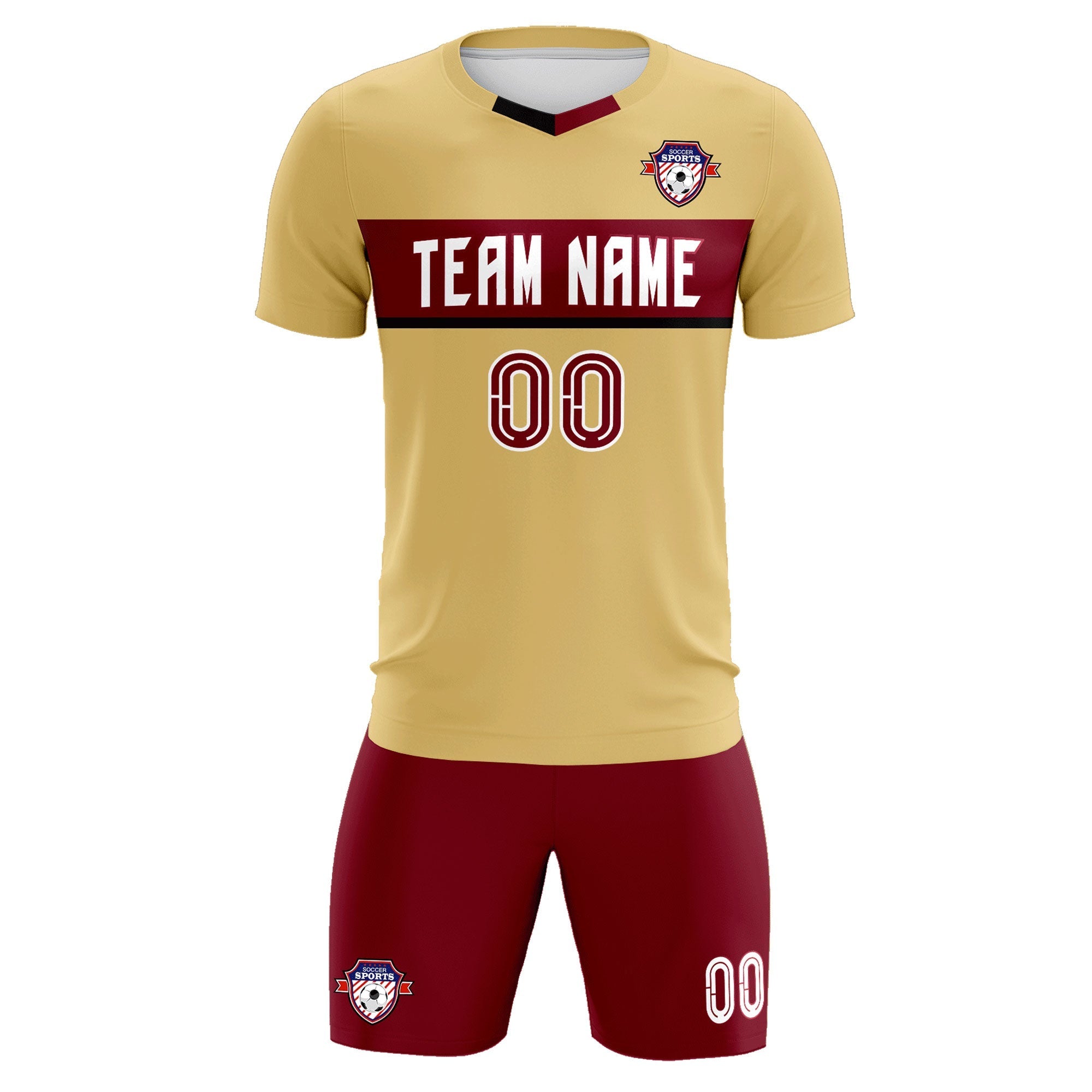 Custom Khaki Classic Sports kit Football Shirt Jersey