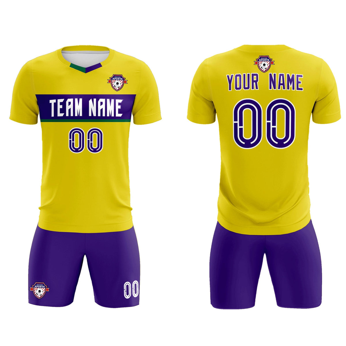 Custom Gold Classic Sports kit Football Shirt Jersey