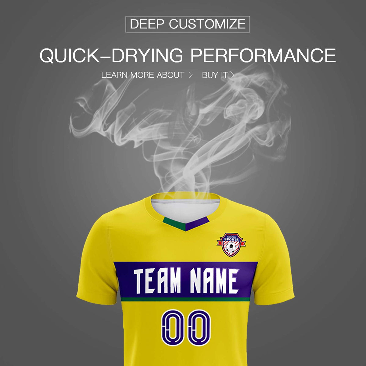 Custom Gold Classic Sports kit Football Shirt Jersey