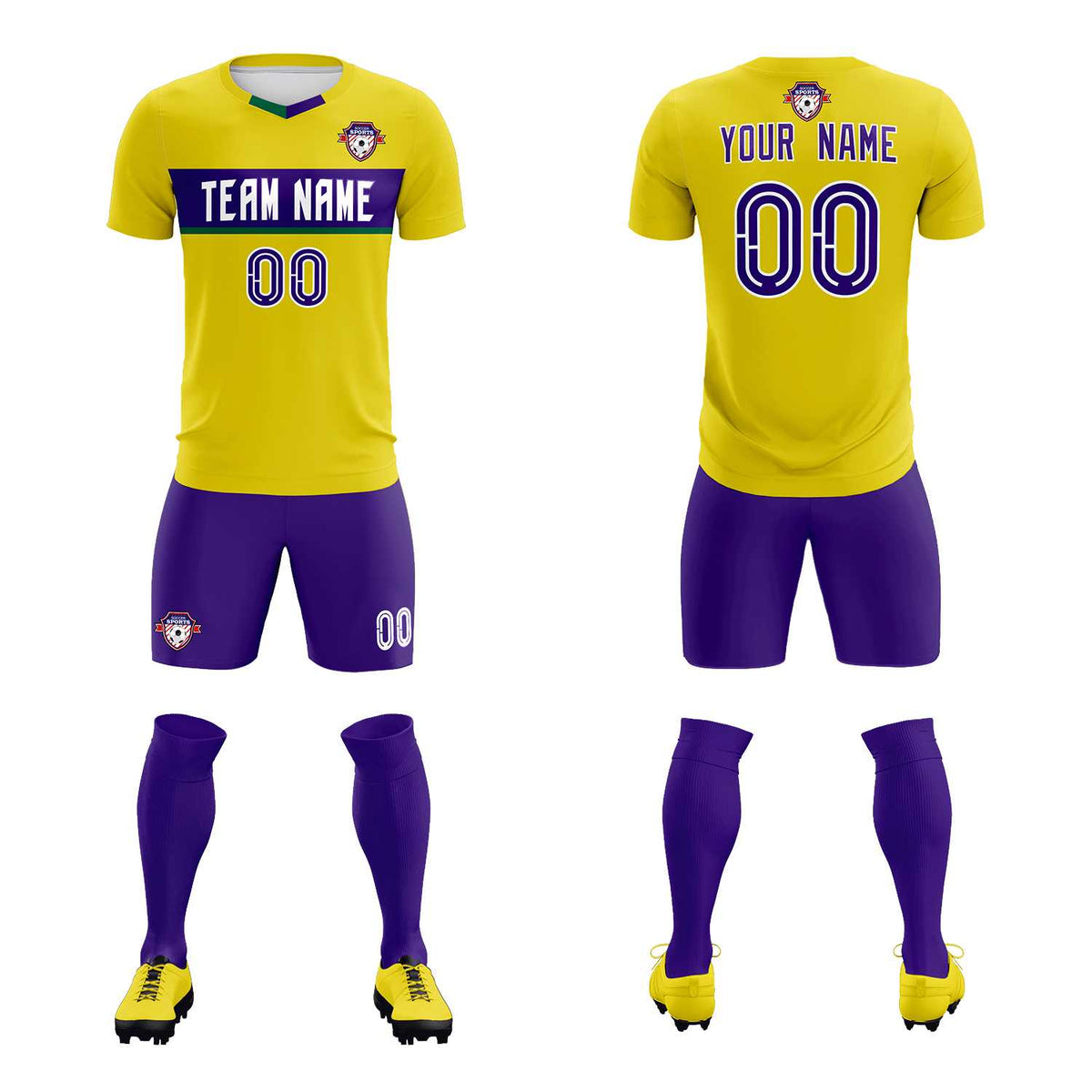 Custom Gold Classic Sports kit Football Shirt Jersey