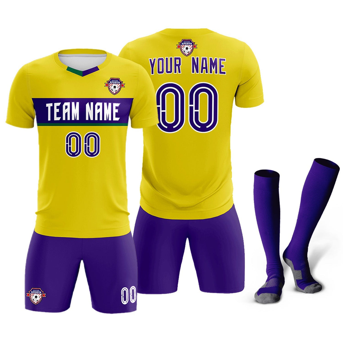 Custom Gold Classic Sports kit Football Shirt Jersey