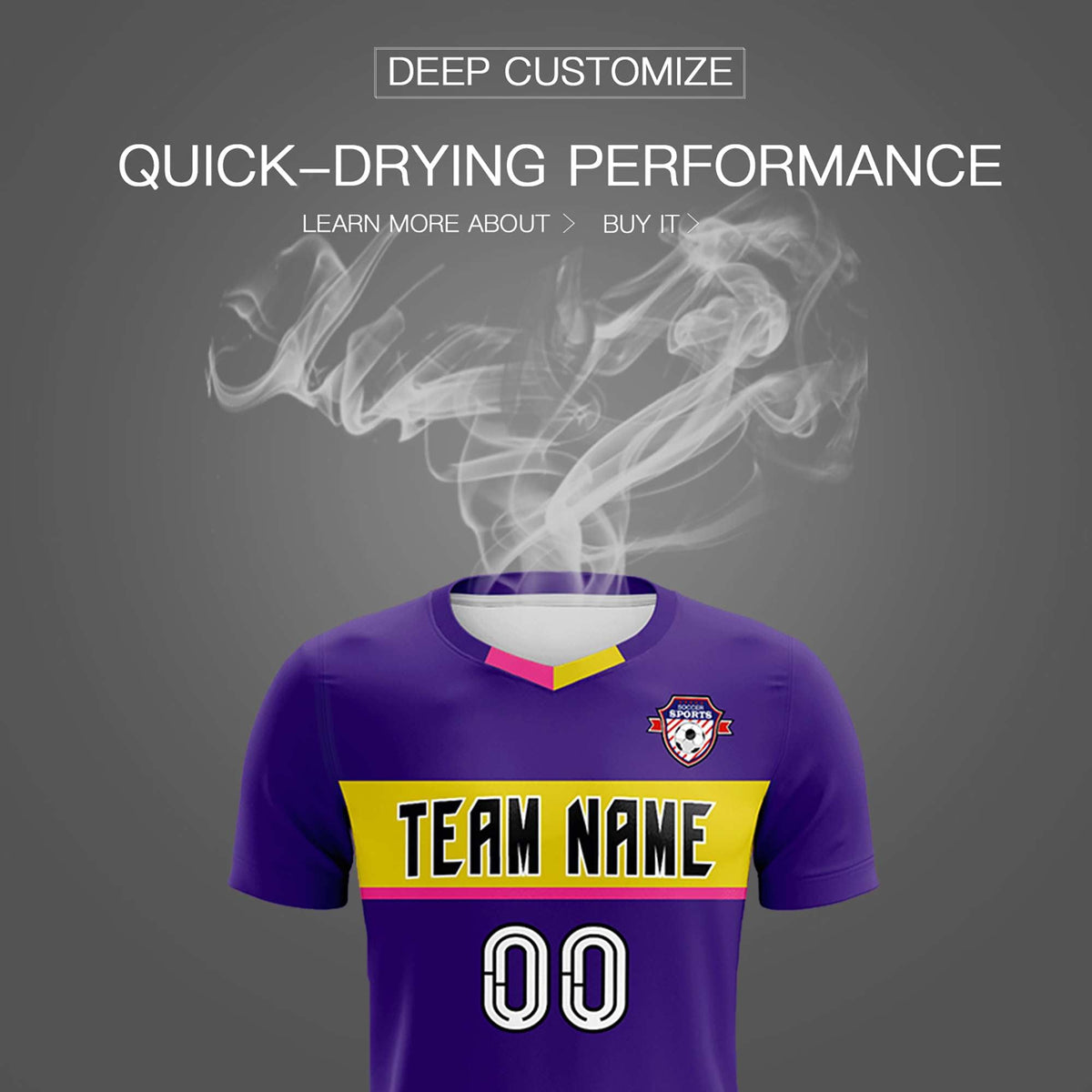 Custom Purple Classic Sports kit Football Shirt Jersey