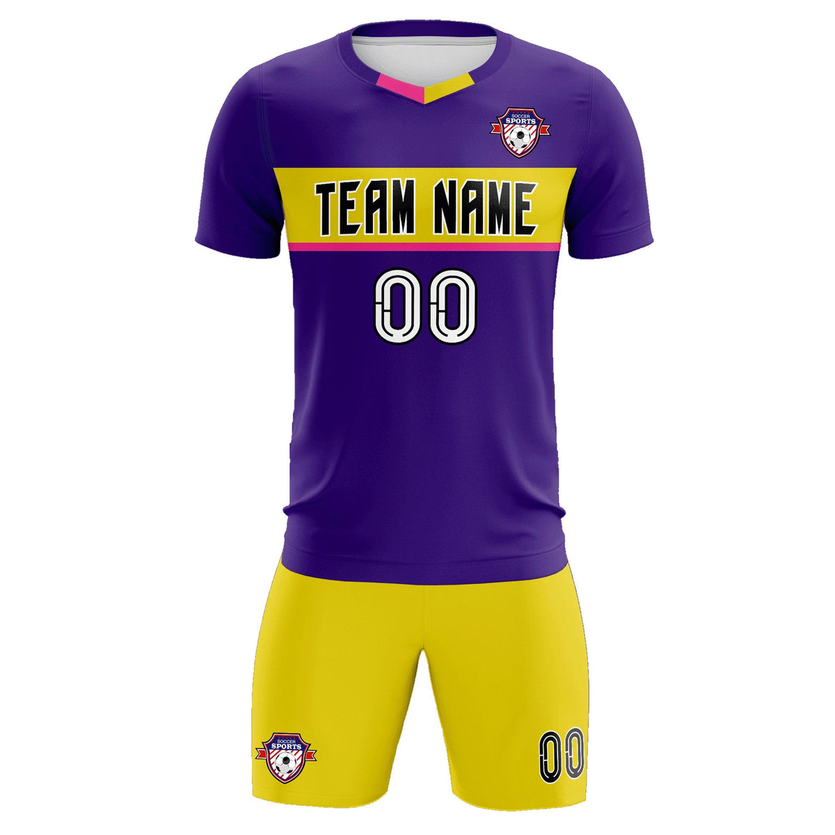 Custom Purple Classic Sports kit Football Shirt Jersey