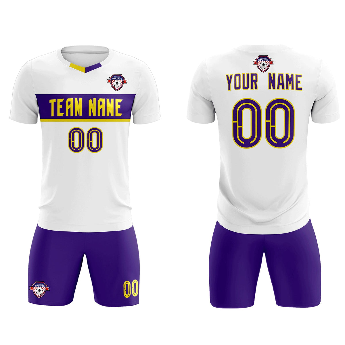Custom White Classic Sports kit Football Shirt Jersey