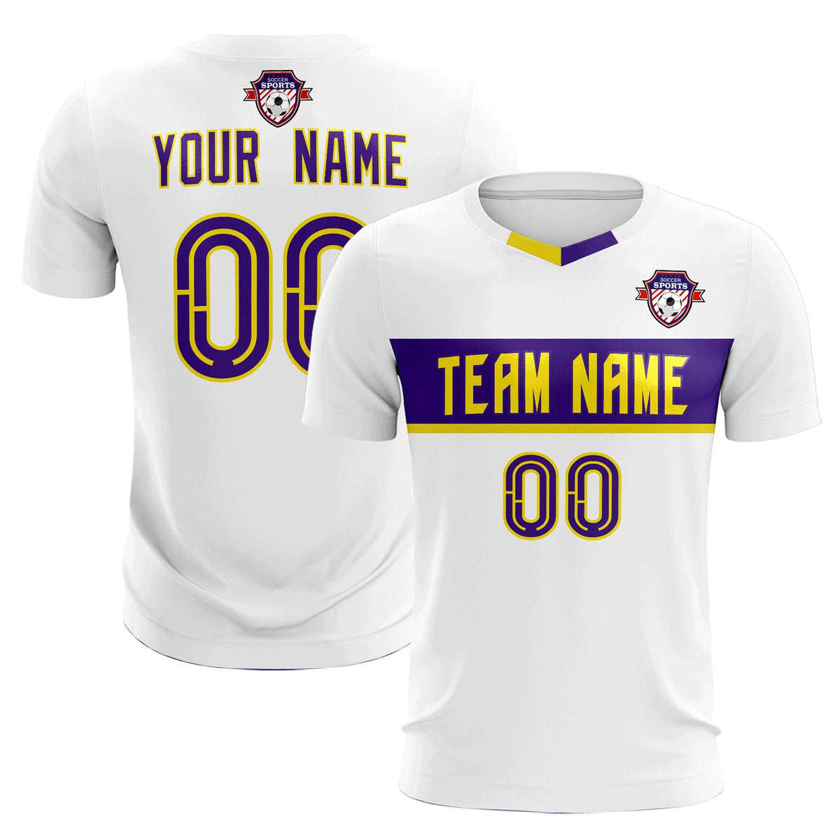 Custom White Classic Sports kit Football Shirt Jersey