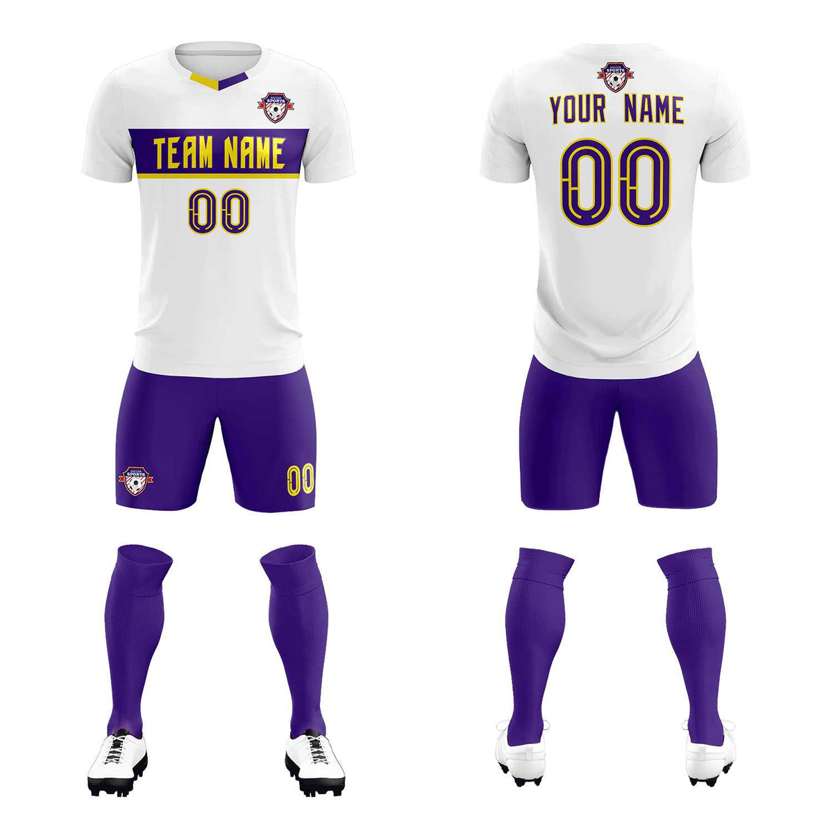 Custom White Classic Sports kit Football Shirt Jersey