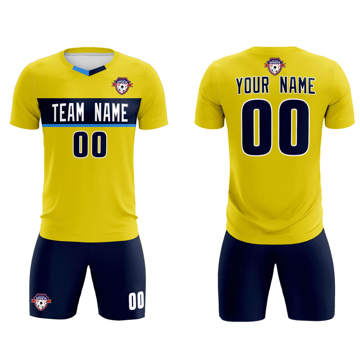Custom Gold Classic Sports kit Football Shirt Jersey