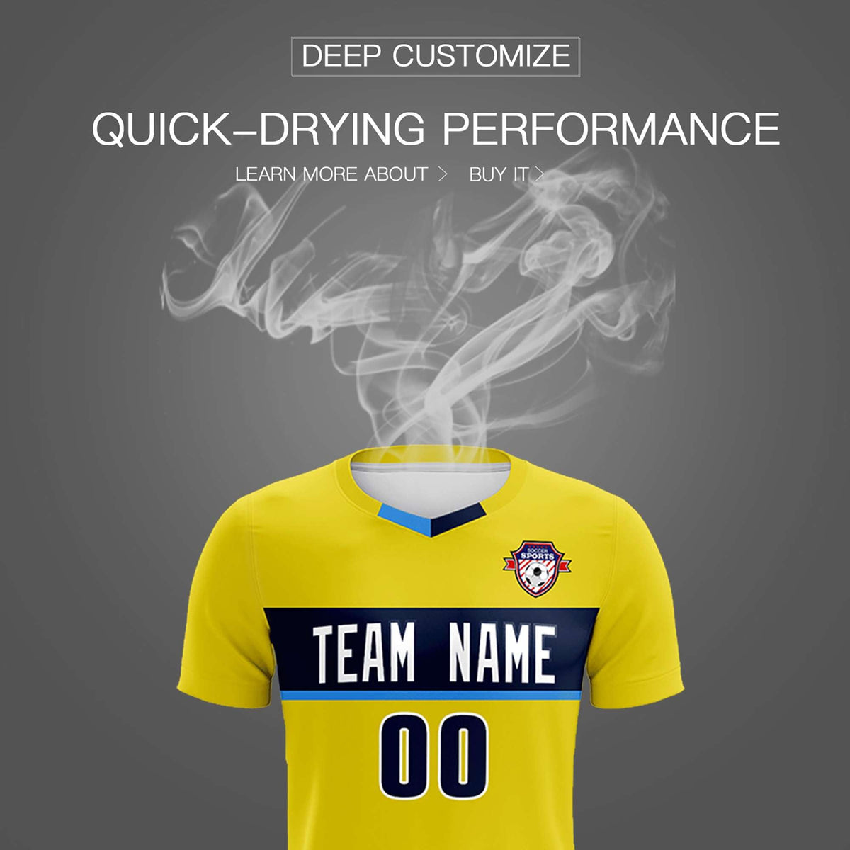 Custom Gold Classic Sports kit Football Shirt Jersey