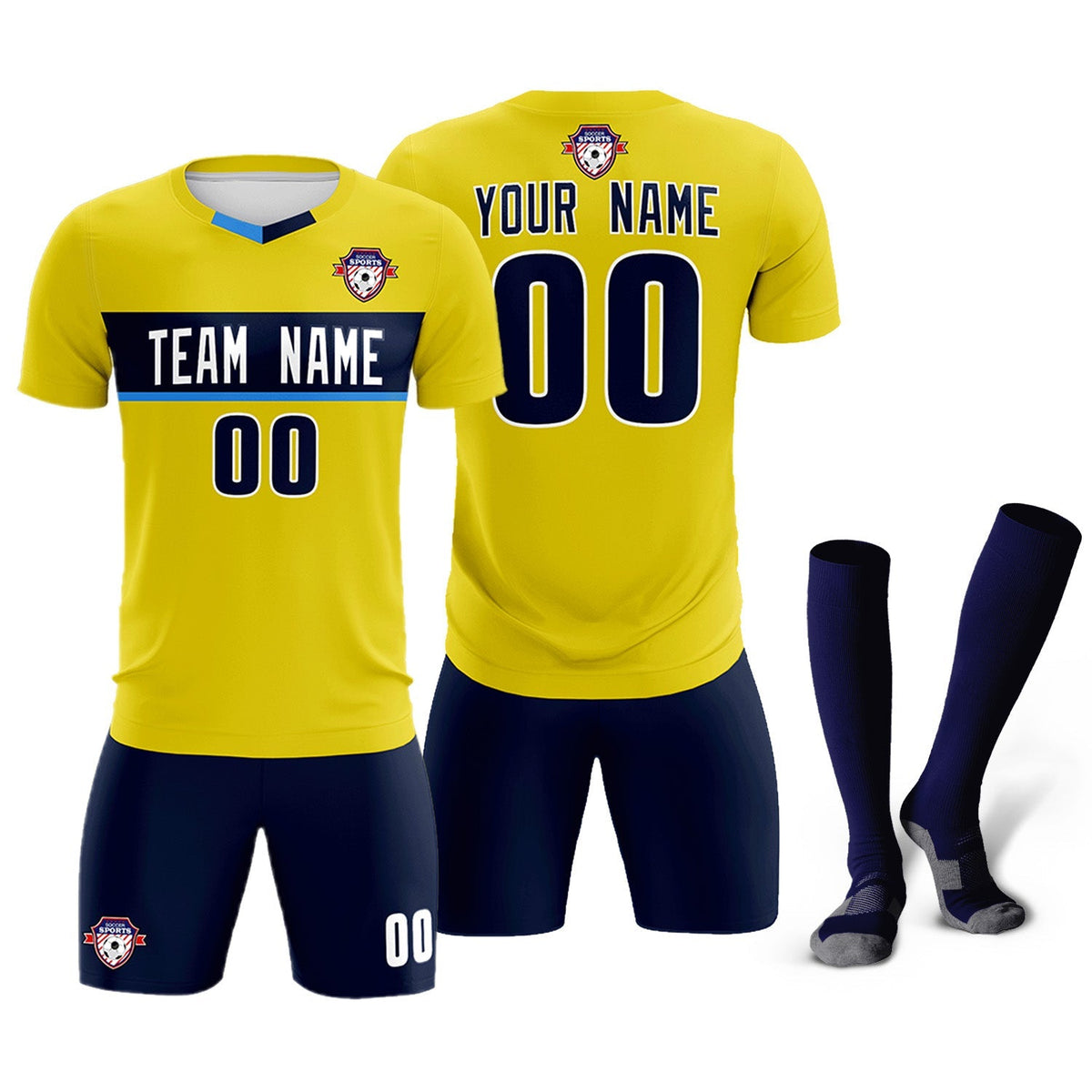 Custom Gold Classic Sports kit Football Shirt Jersey