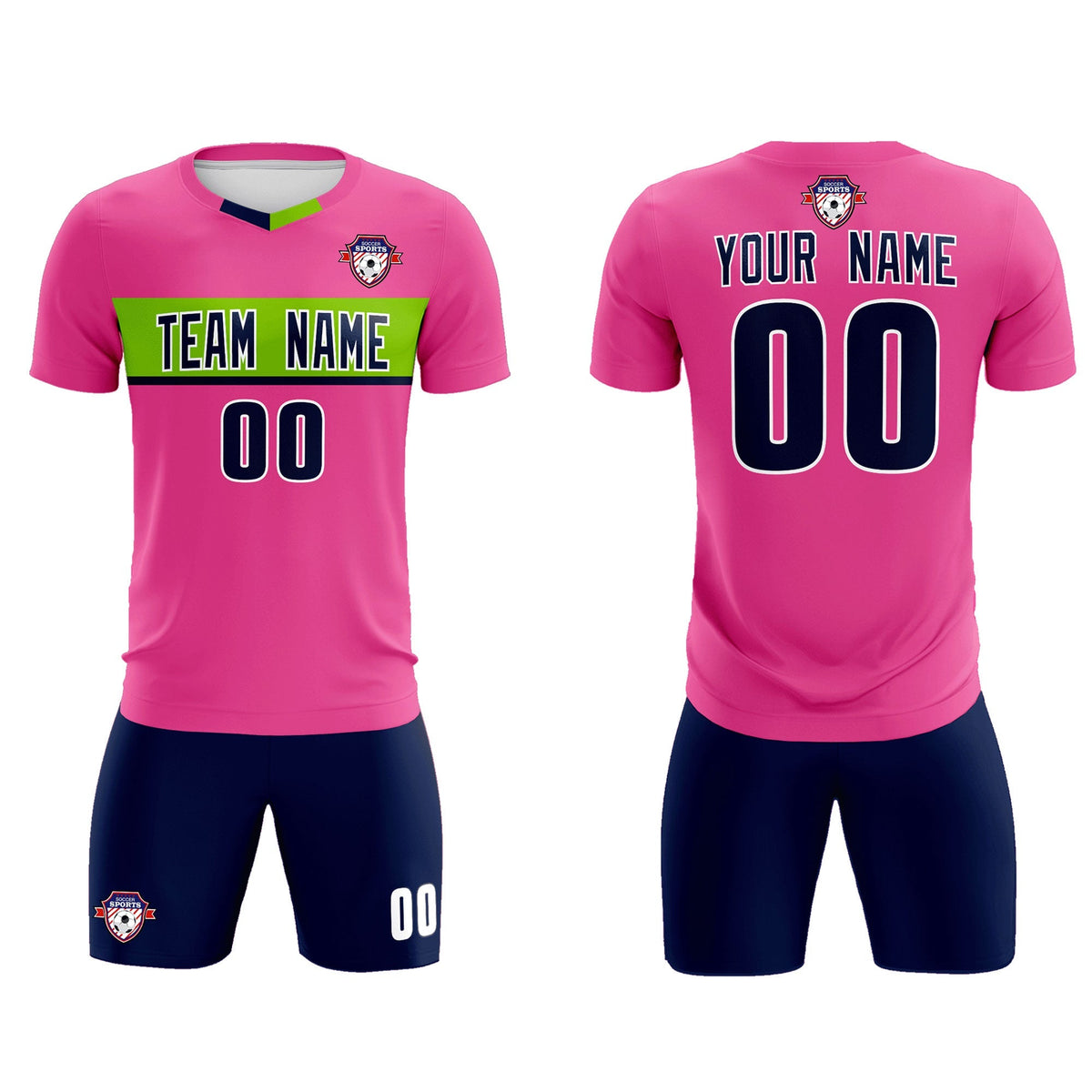 Custom Pink Classic Sports kit Football Shirt Jersey