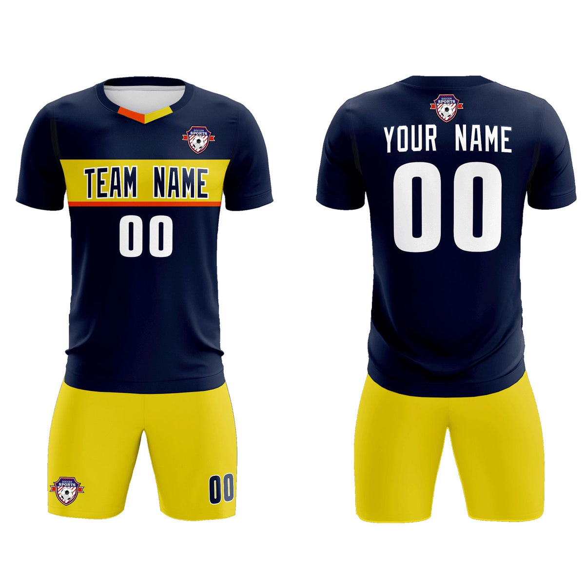 Custom Navy Classic Sports kit Football Shirt Jersey