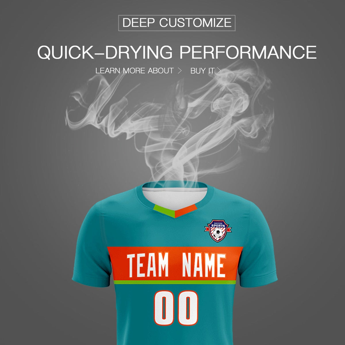 Custom Aqua Classic Sports kit Football Shirt Jersey