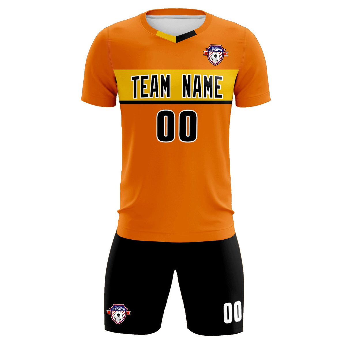 Custom Orange Classic Sports kit Football Shirt Jersey