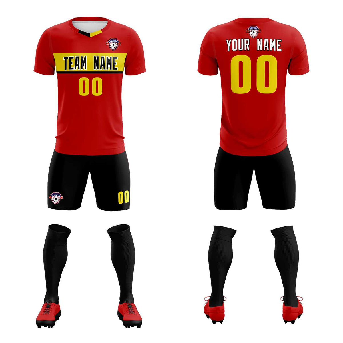 Custom Red Classic Sports kit Football Shirt Jersey